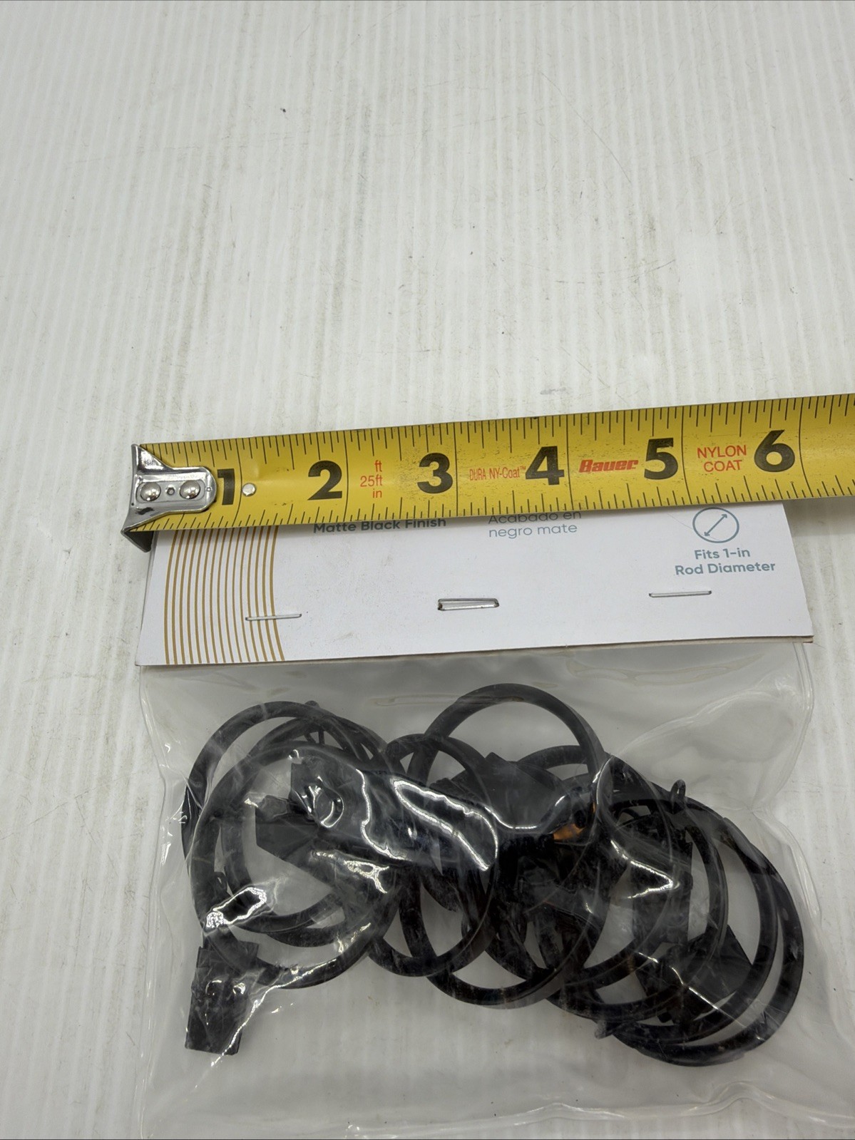 *NEW* Origin 21 Curtain Rings – Matte Black (10 ct){35}