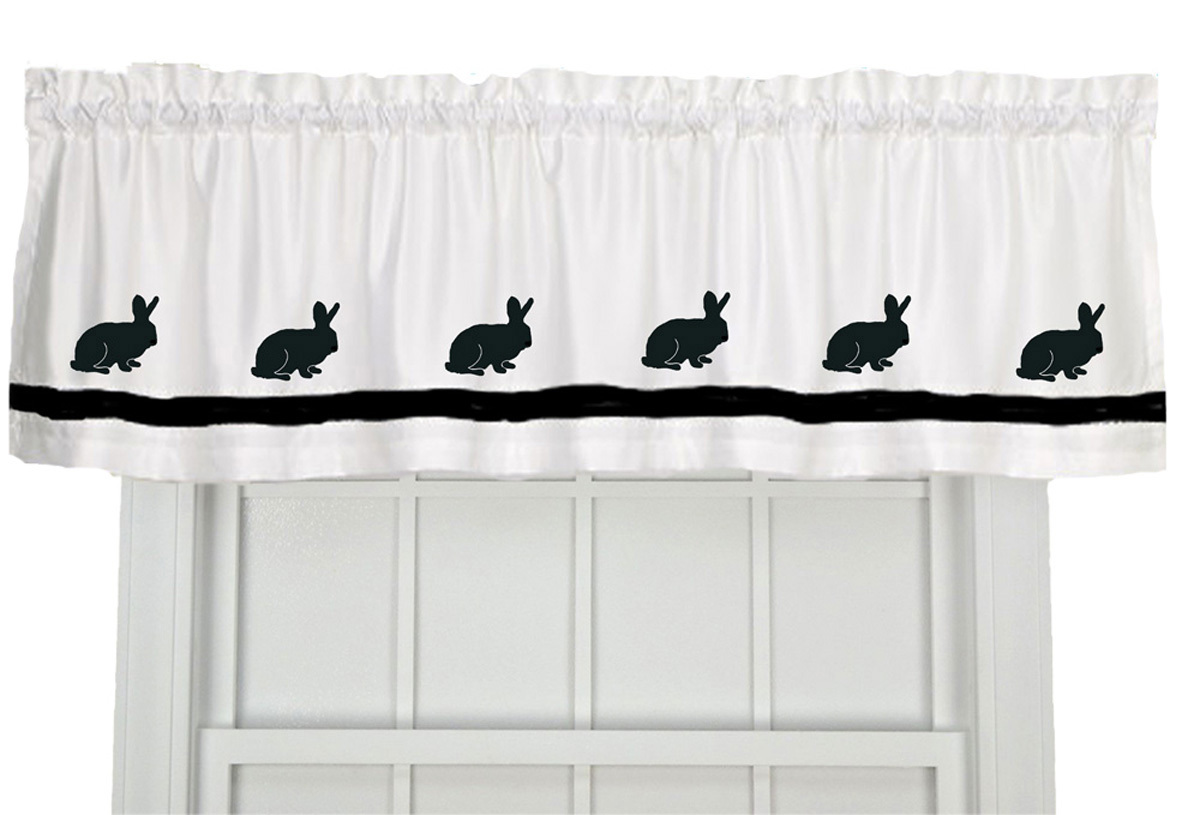 Rex Rabbit Bunny Window Valance Curtain in Your Choice of Colors