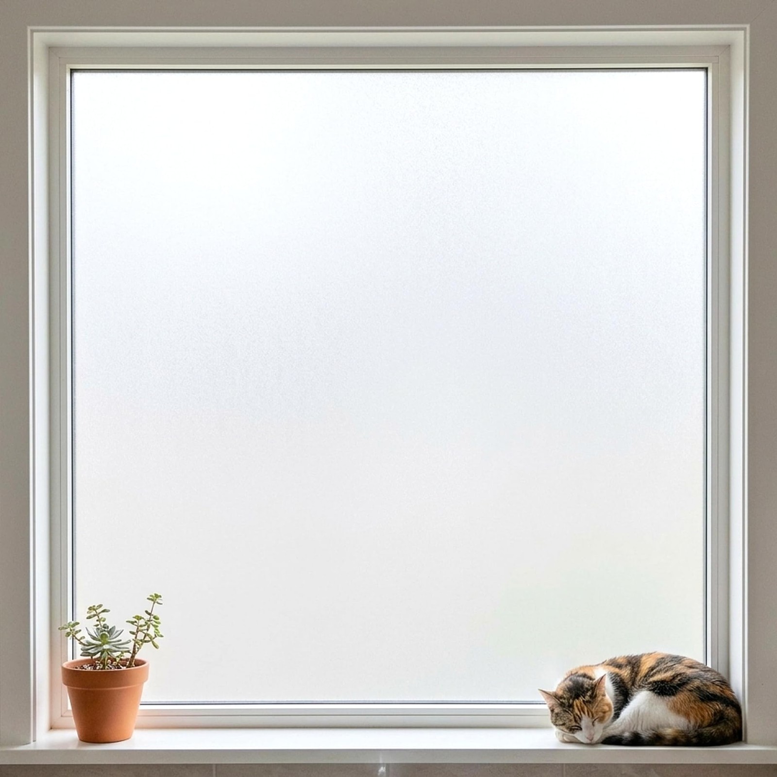 White Frosted Privacy Window Film No Glue Glass Door Film Stained Glass Windo…