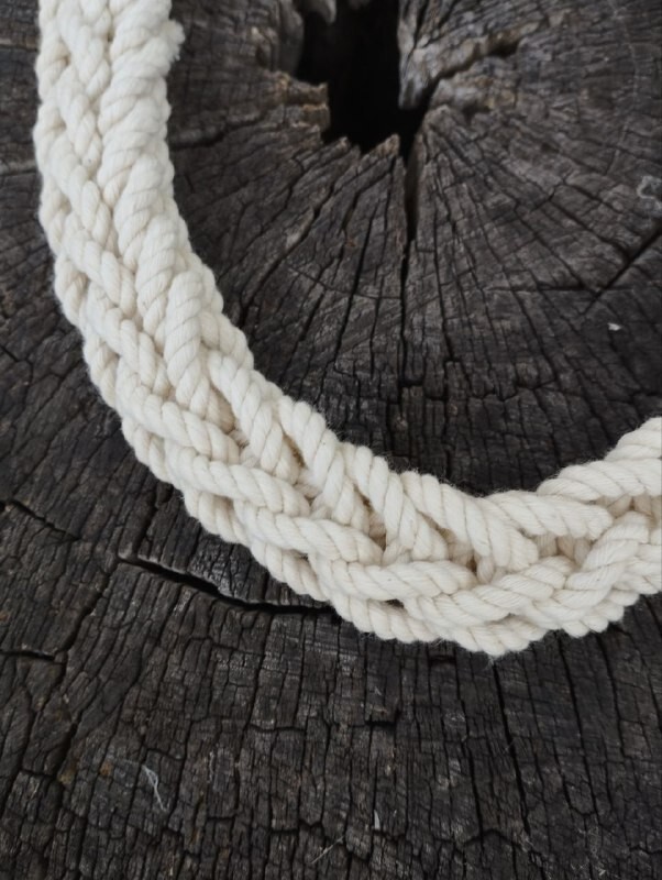 Ivory braided cotton curtain tie backs, curtain holdbacks, curtain holder
