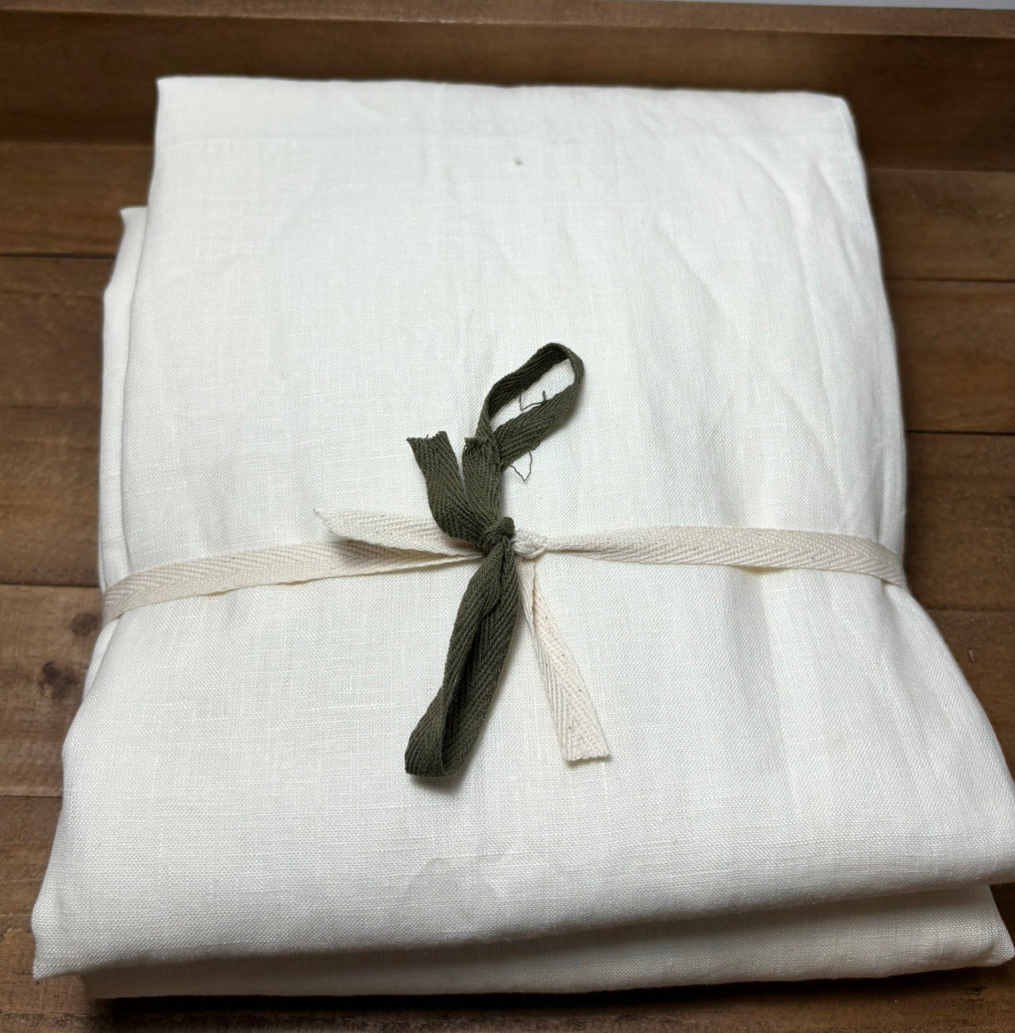 West Elm European Flax Linen Curtain ~ 48” W x 96”L ~ Alabaster ~ LF ~ READ