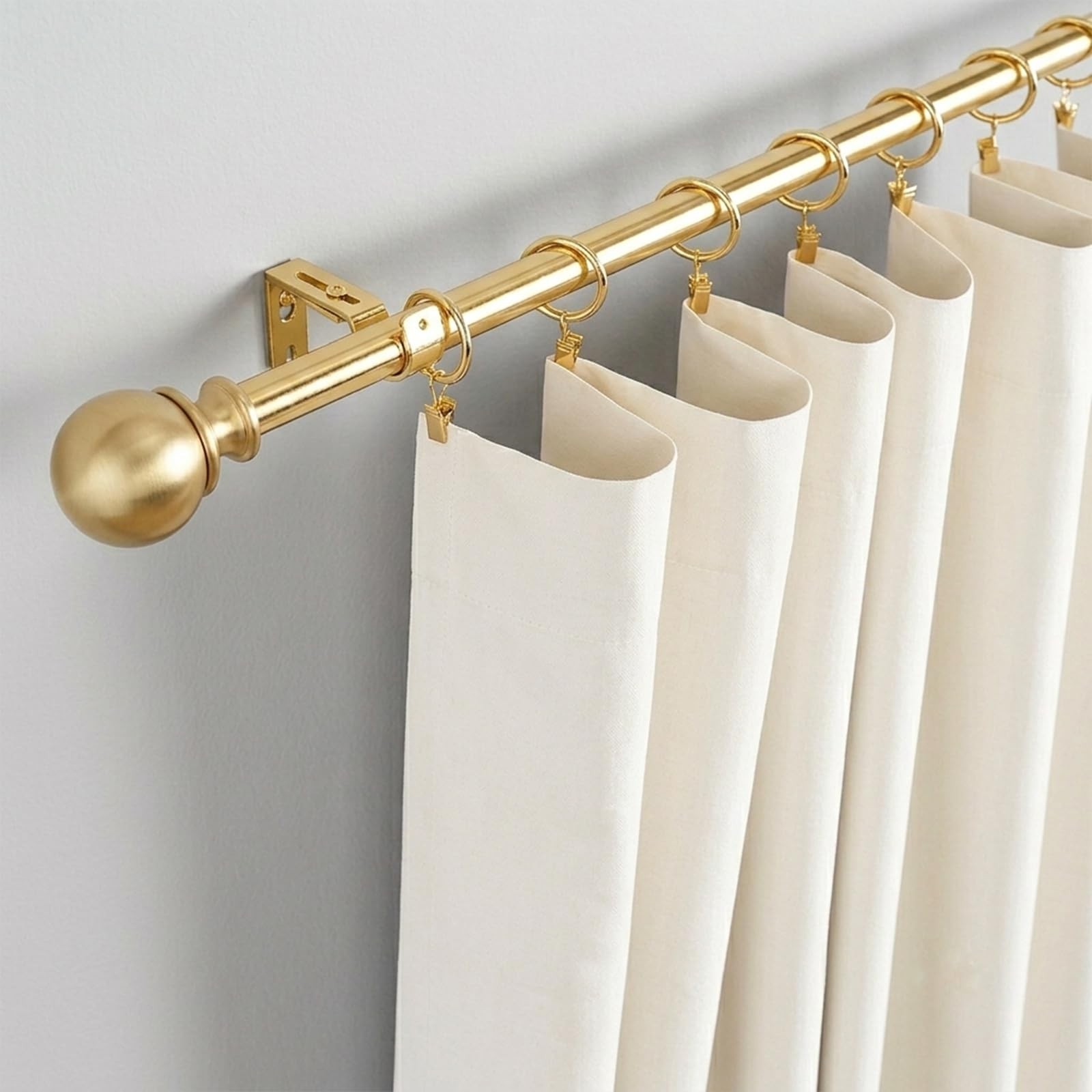 44 Pack Curtain Rings with Clips Hooks 2 in Diameter Rustproof