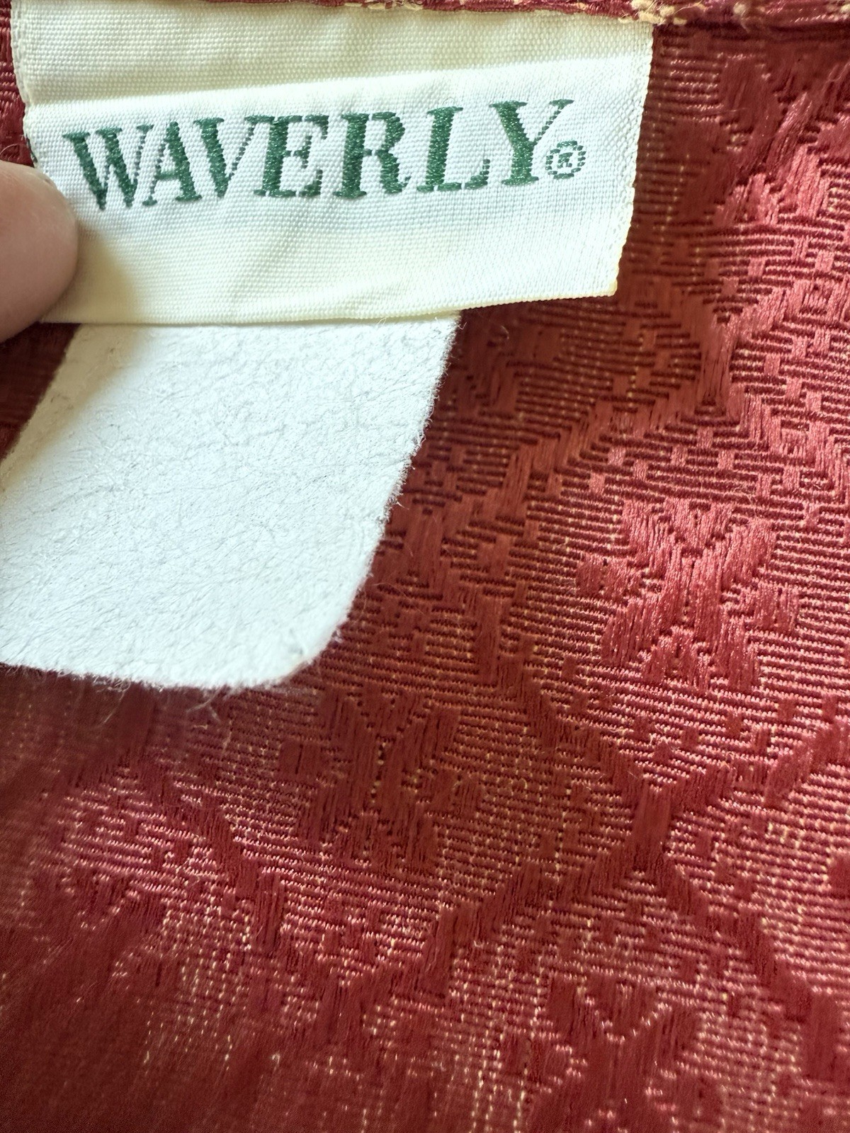2 Waverly Scallop Layer Brocade Valances Lambrook Lambury Heather Rust Teal