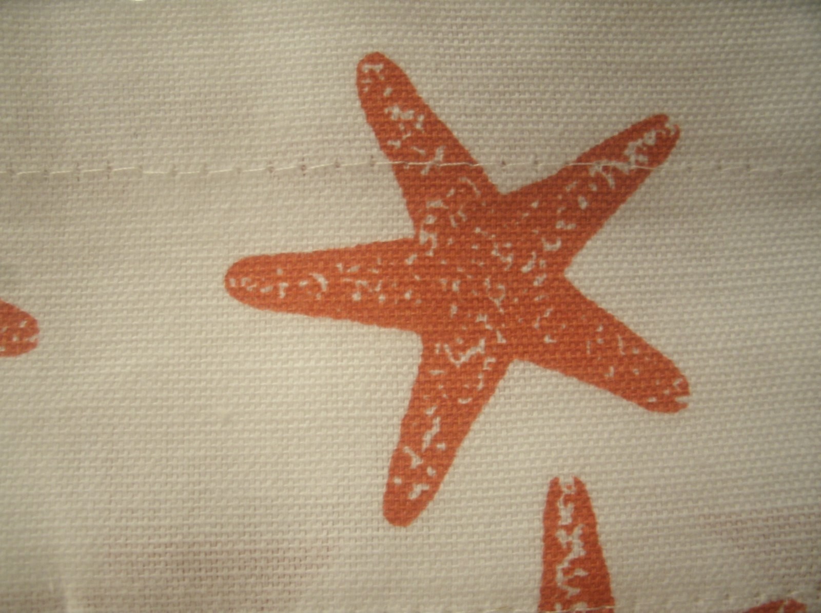 Starfish shell Window Valance 52”W x 18”L – Beach Coastal decor