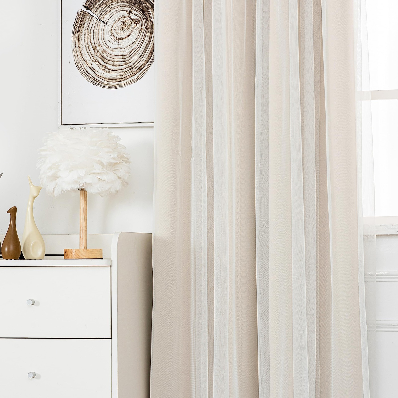 Inlinas 52 X 84 Inches Beige Blackout Curtains – Tab And Rod Pocket