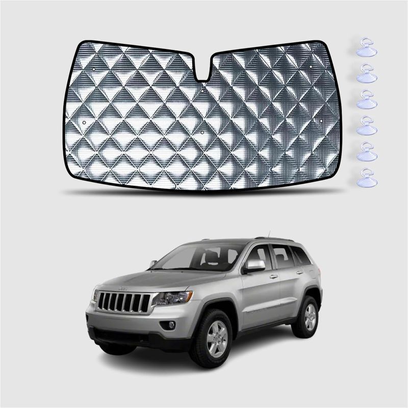 Jeep Grand Cherokee Universal Fit Auto Windshield Sun Shade at Standard Size