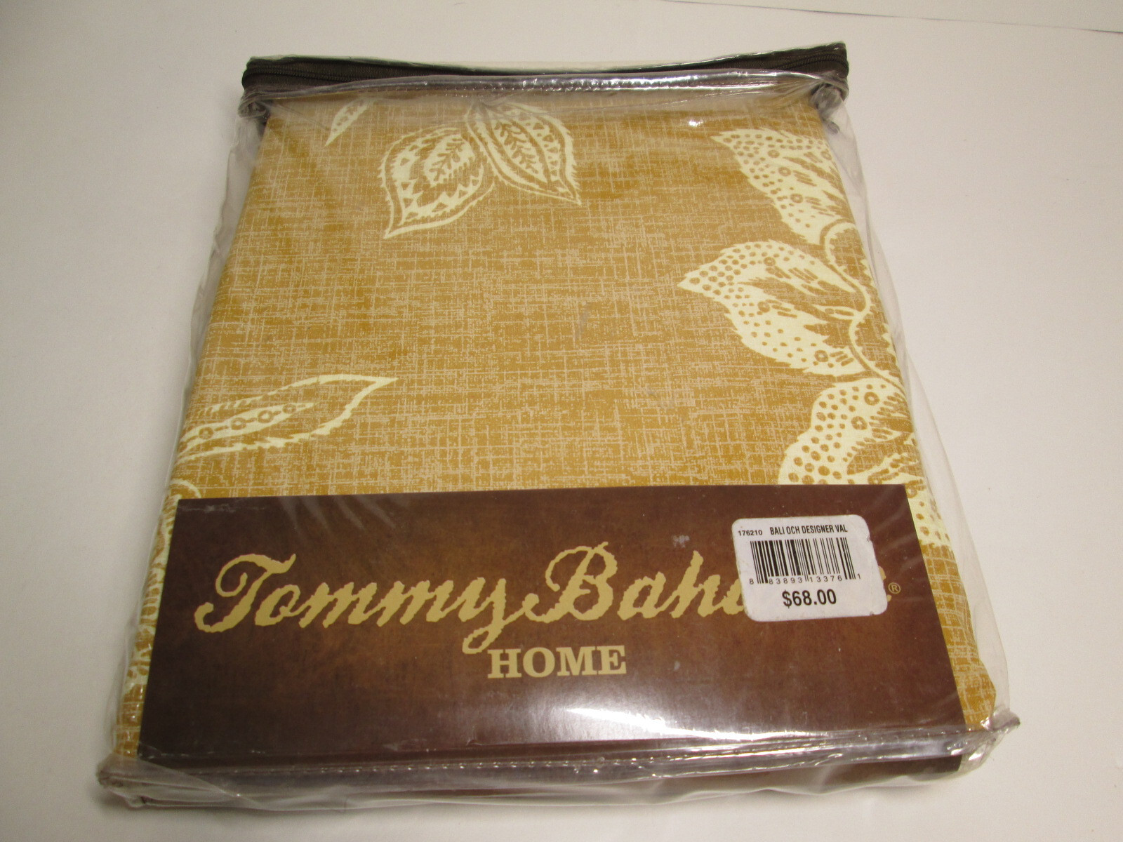 New Tommy Bahama BALI Lining Lined Window Valance 86″x15″ Gold Cream New