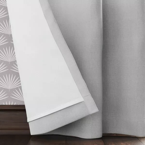 ⚡️ 1pc 50″W x 84″L Blackout Aruba Linen Window Curtain Panel By Threshold ~ Gray