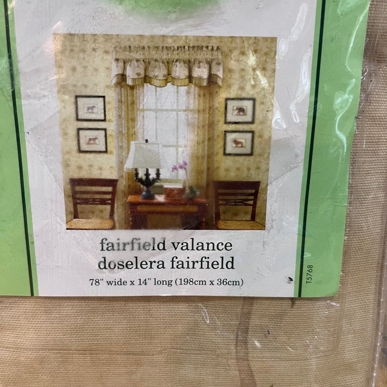 Waverly Home Classics Fairfield Valance Palm Tree Tropical Tan Vtg Coastal 78×14