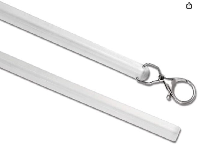 Drapery Pull Rod 36″ 2-Pack Invisible Clear Curtain Wand Curtain Pull Rod – NIOB