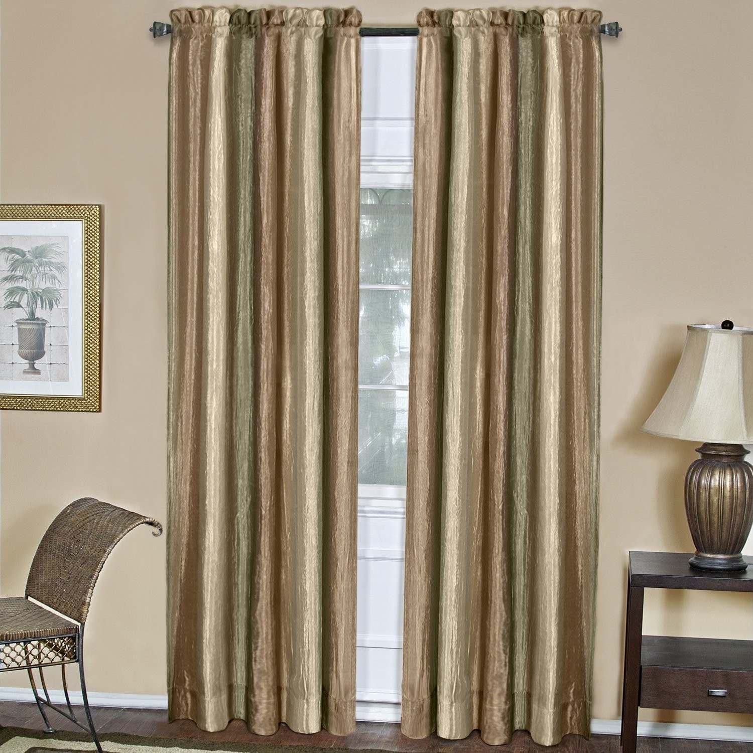 Ombre Panel Light Filtering Semi-Sheer Window Curtain – 63 Inch Length, 50 In…