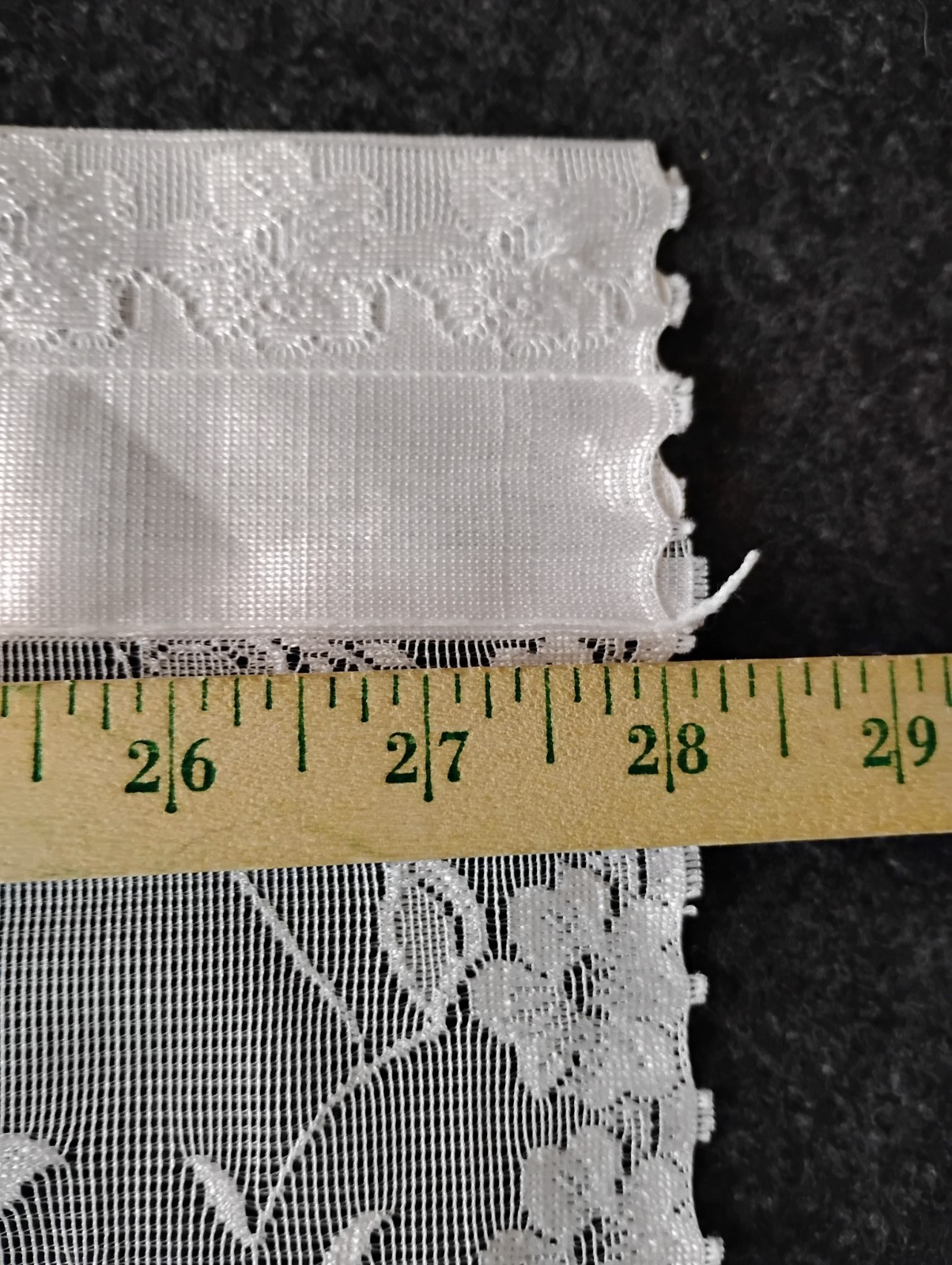 Pair White Floral Lace Triangle Valance Swag Sheer Bird House Birds Floral 28×36