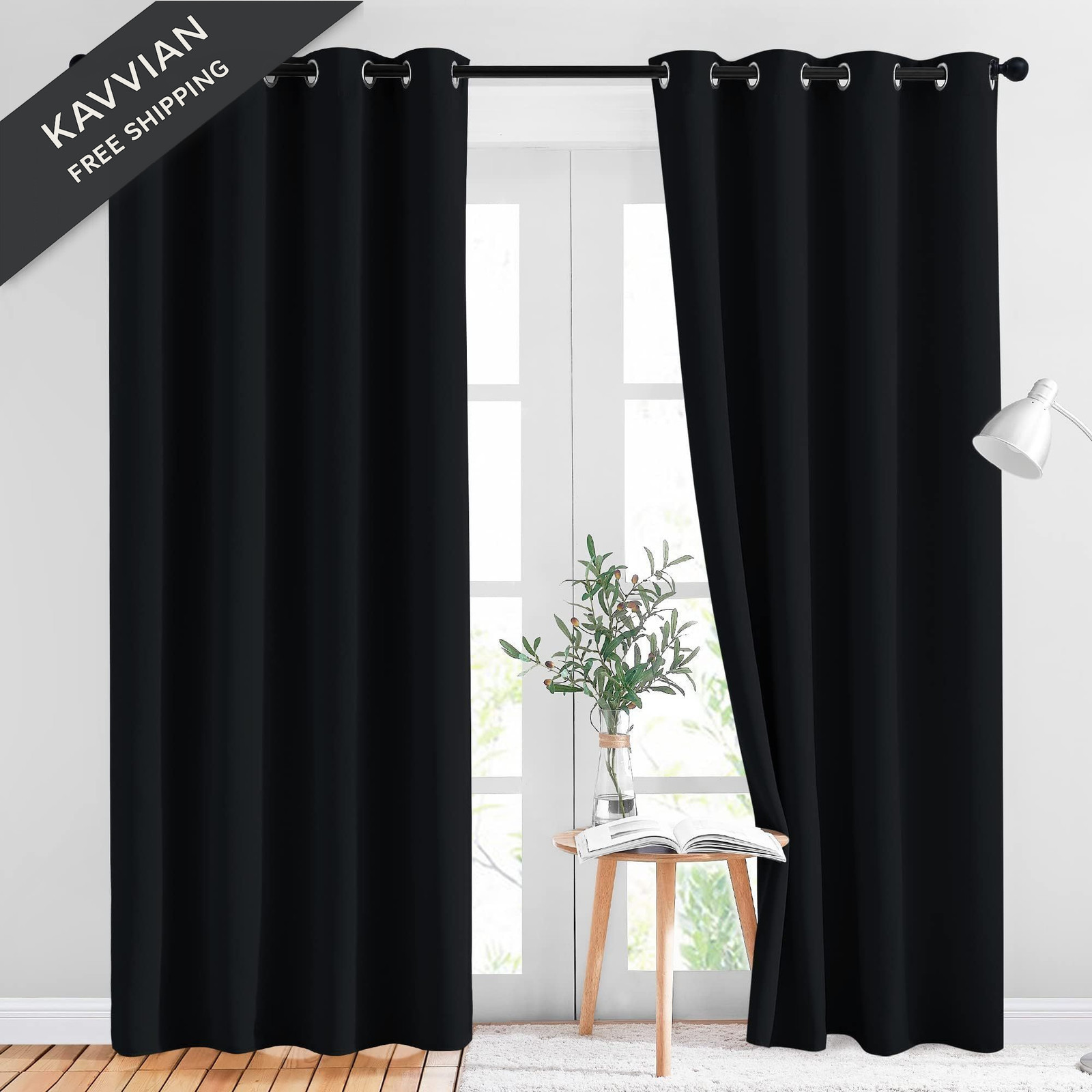 NICETOWN Black Out Curtains for Bedroom 84 52″W x 84″L (Pack of 2),