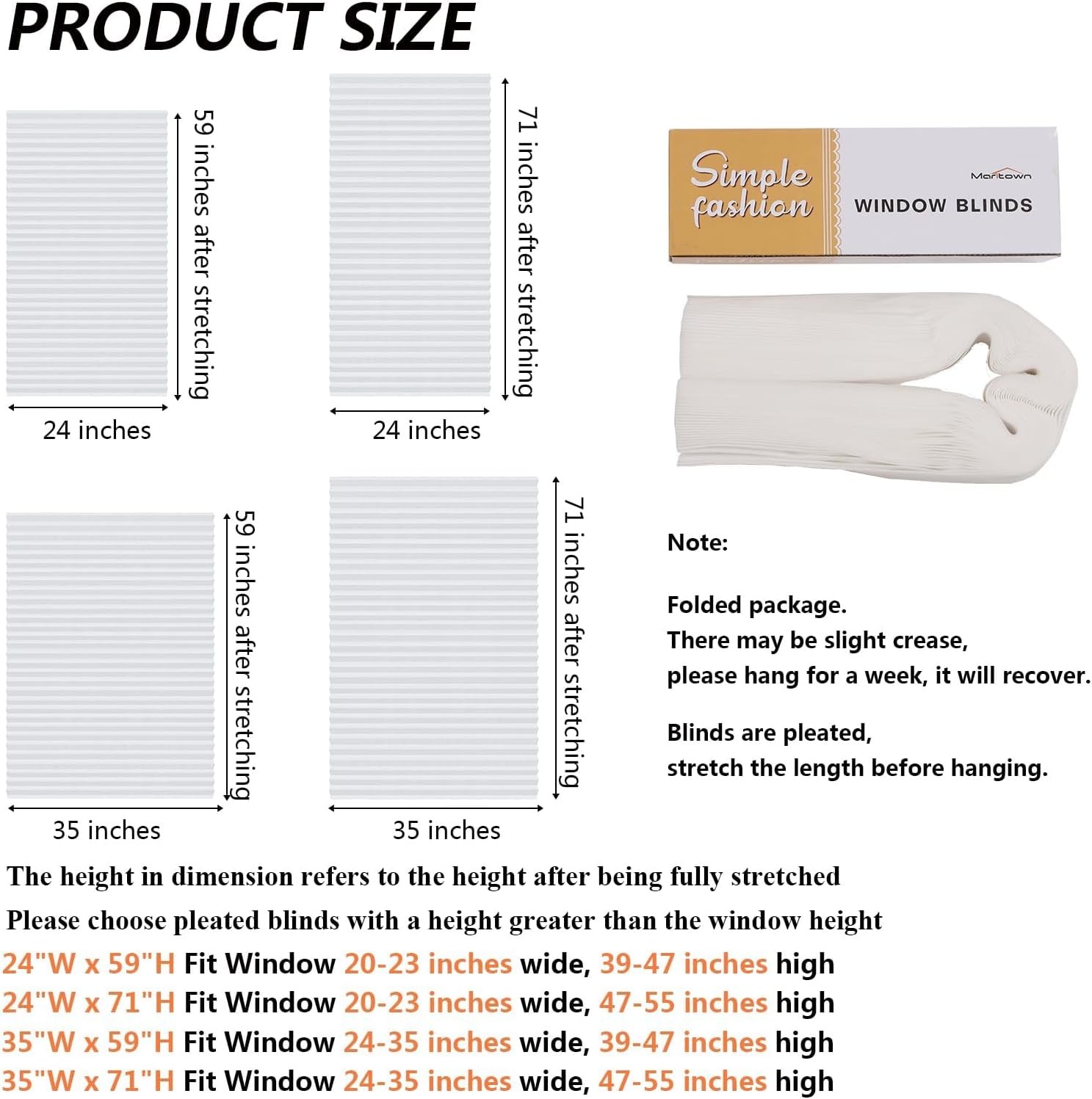 Window Blinds Cordless No Drill Cut to Size Clip On Stick On Self Adhesive