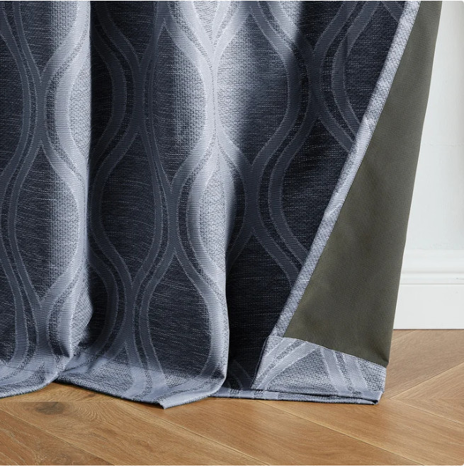 Silk Home – Mitchell Total Blackout Curtain Panel Pair – Navy Blue – 52″ × 96″