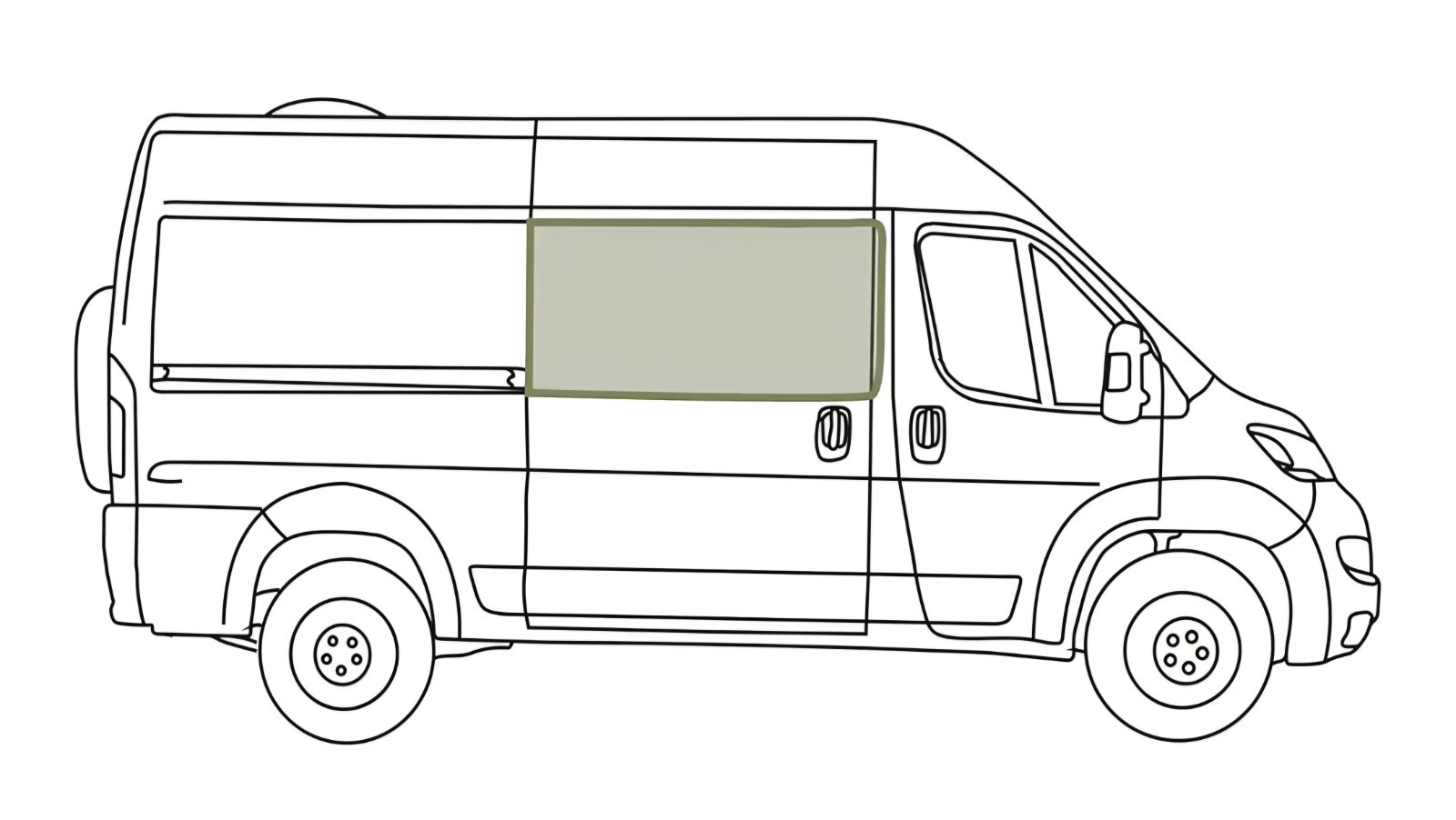 Ram Promaster Sliding Door Window Cover 2014-Current Magnetic Insulated #R042
