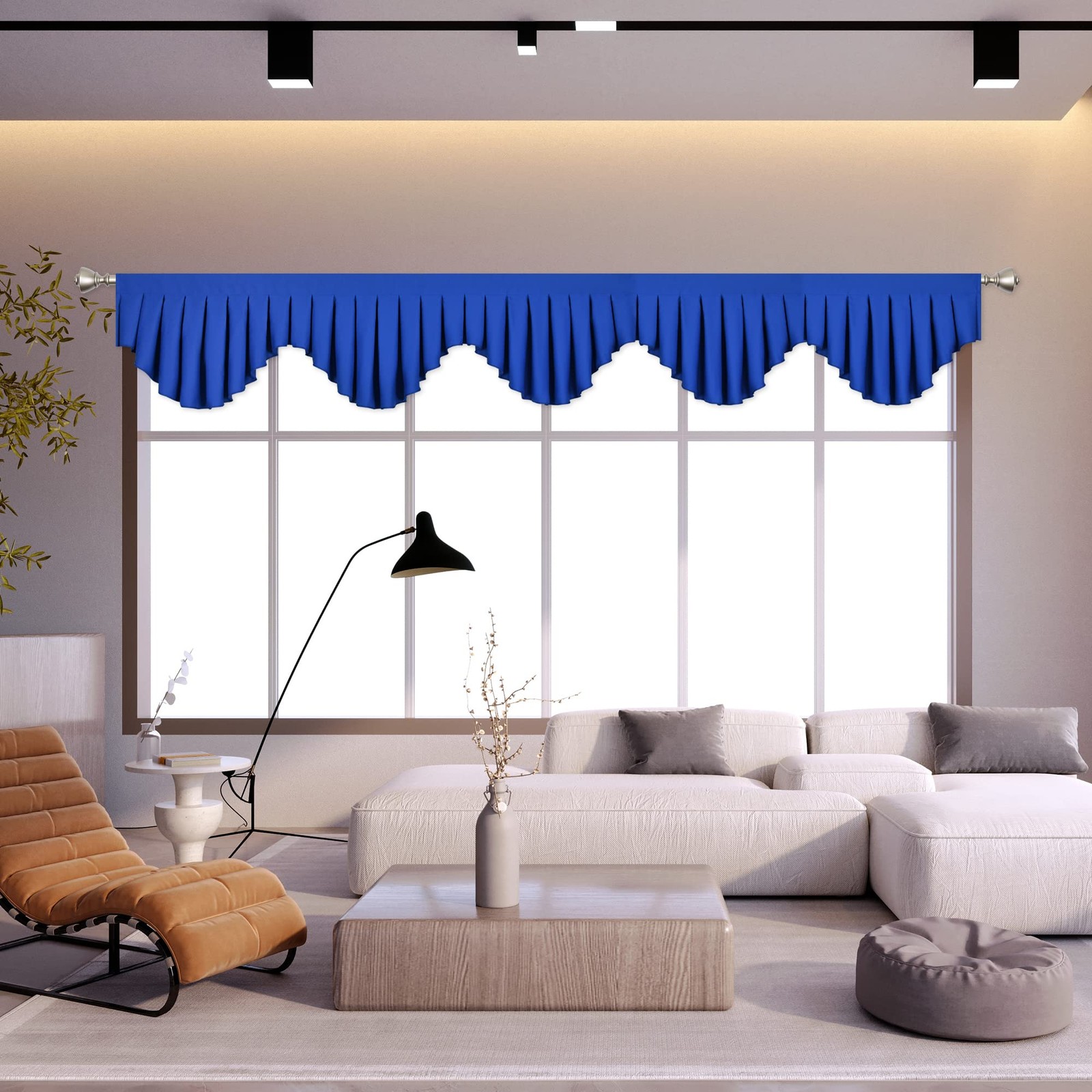 Oyring Energy Efficient Rod Pocket Curtain Valance Blackout Valances For