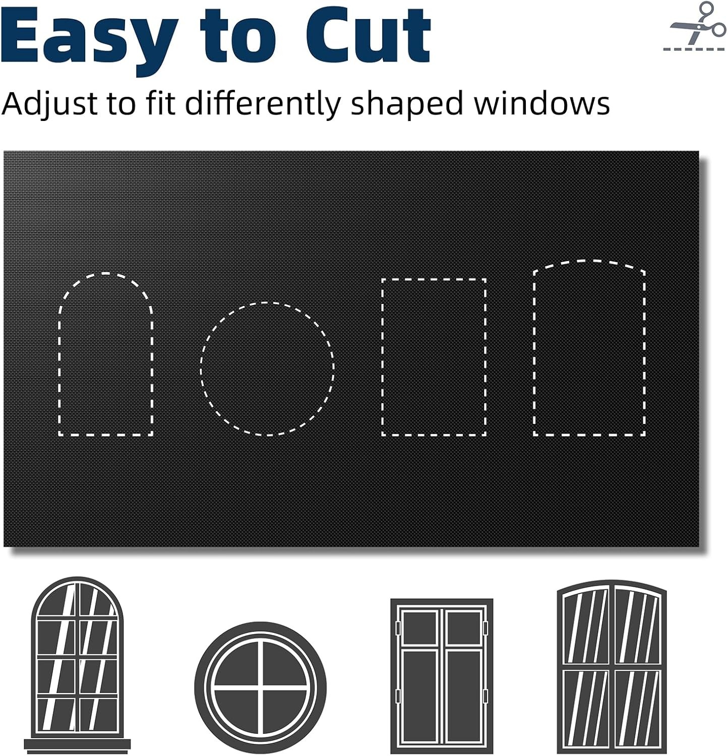Portable Blackout Curtains 40″×59″, Strong Hook and Loop Tape Strips with