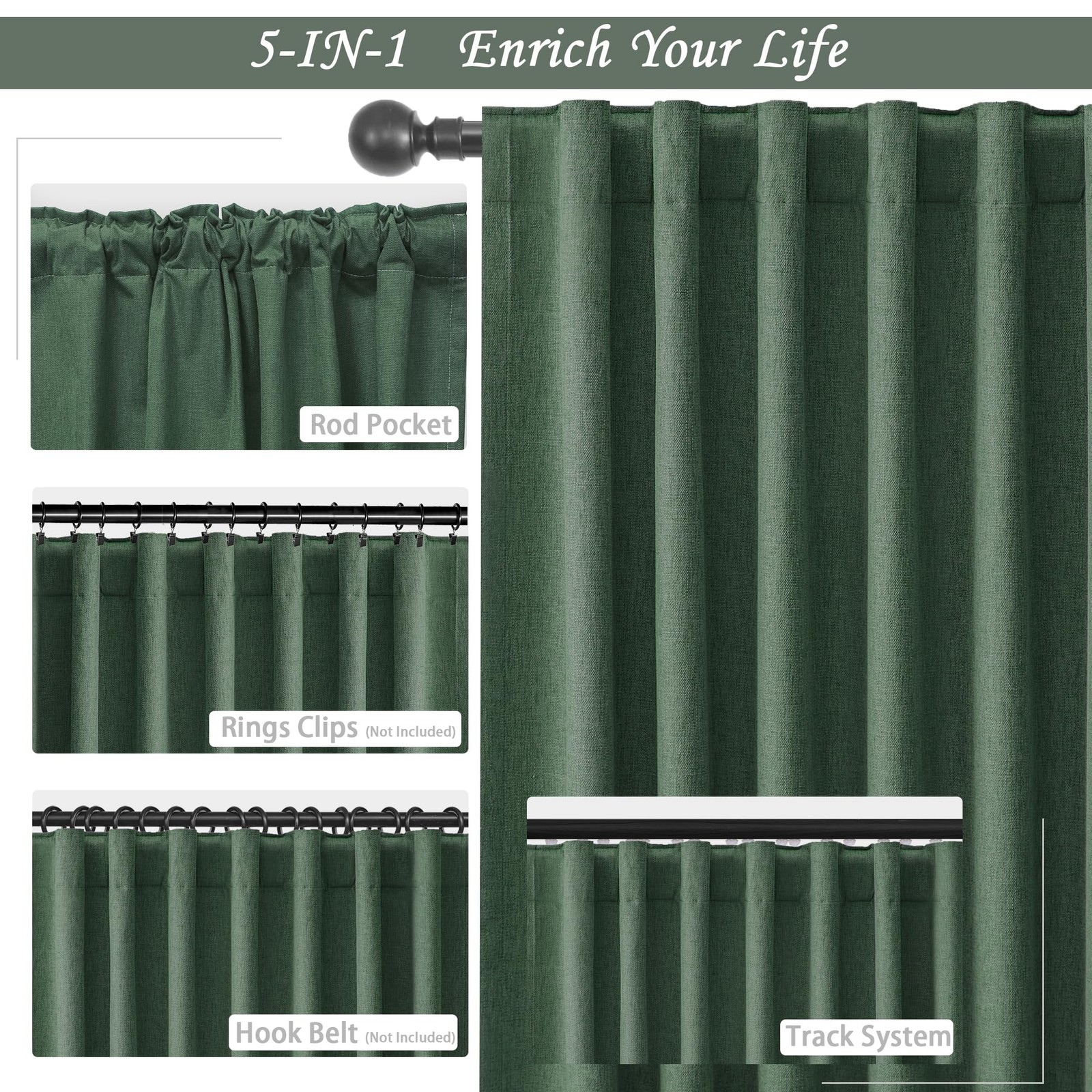 UHITECH Short Blackout Curtains for Bedroom 36 Inch Long Small Window Panels …