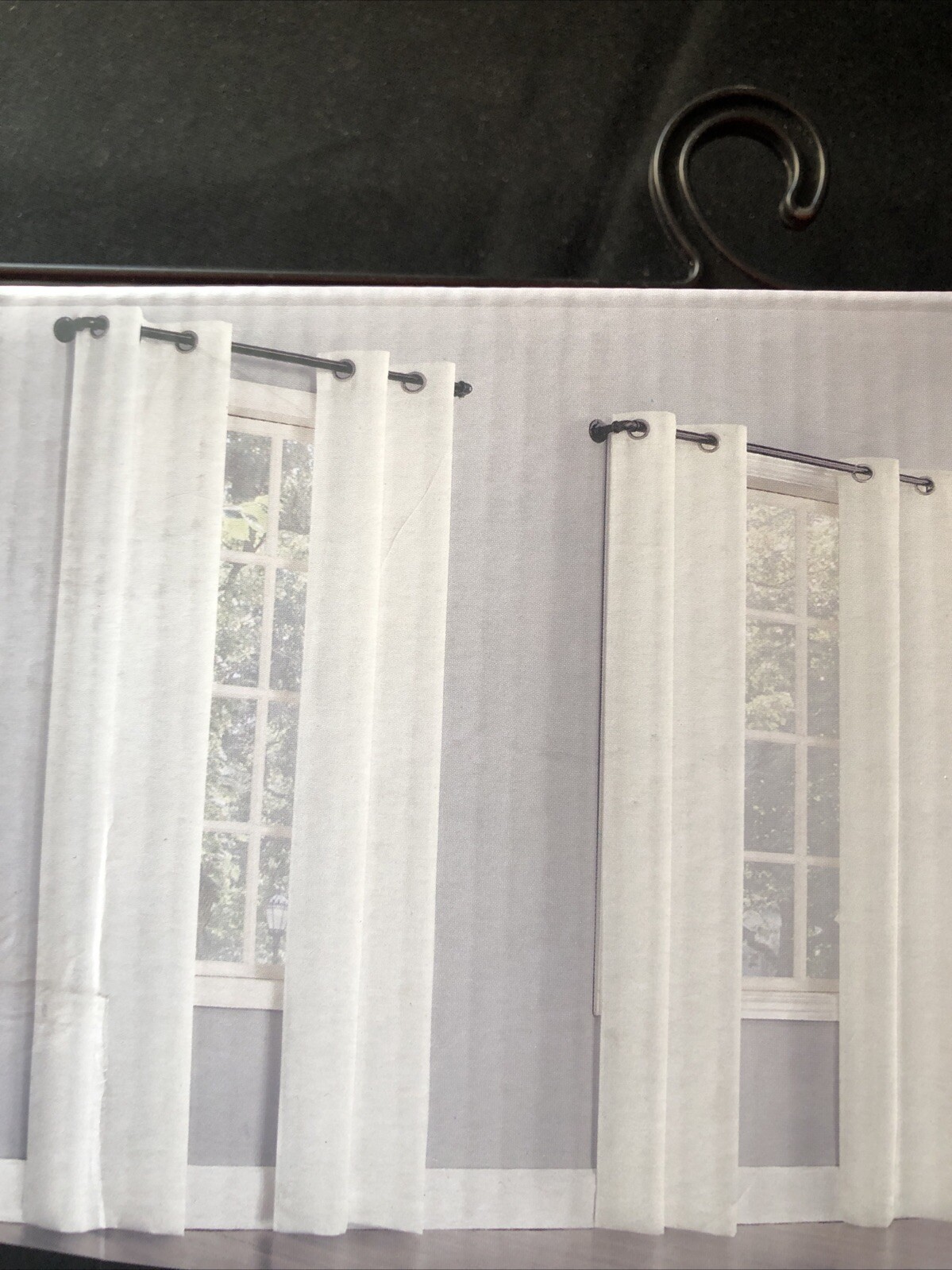 NWT Sun Zero Energy Saving 4 White Panel Curtains 26″x84″ each