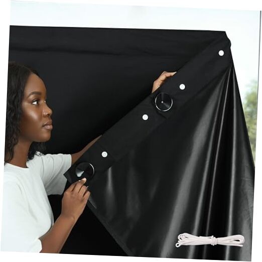 Adjustable Portable Travel 100% Blackout Curtain Shade 78 inch Long for Cafe