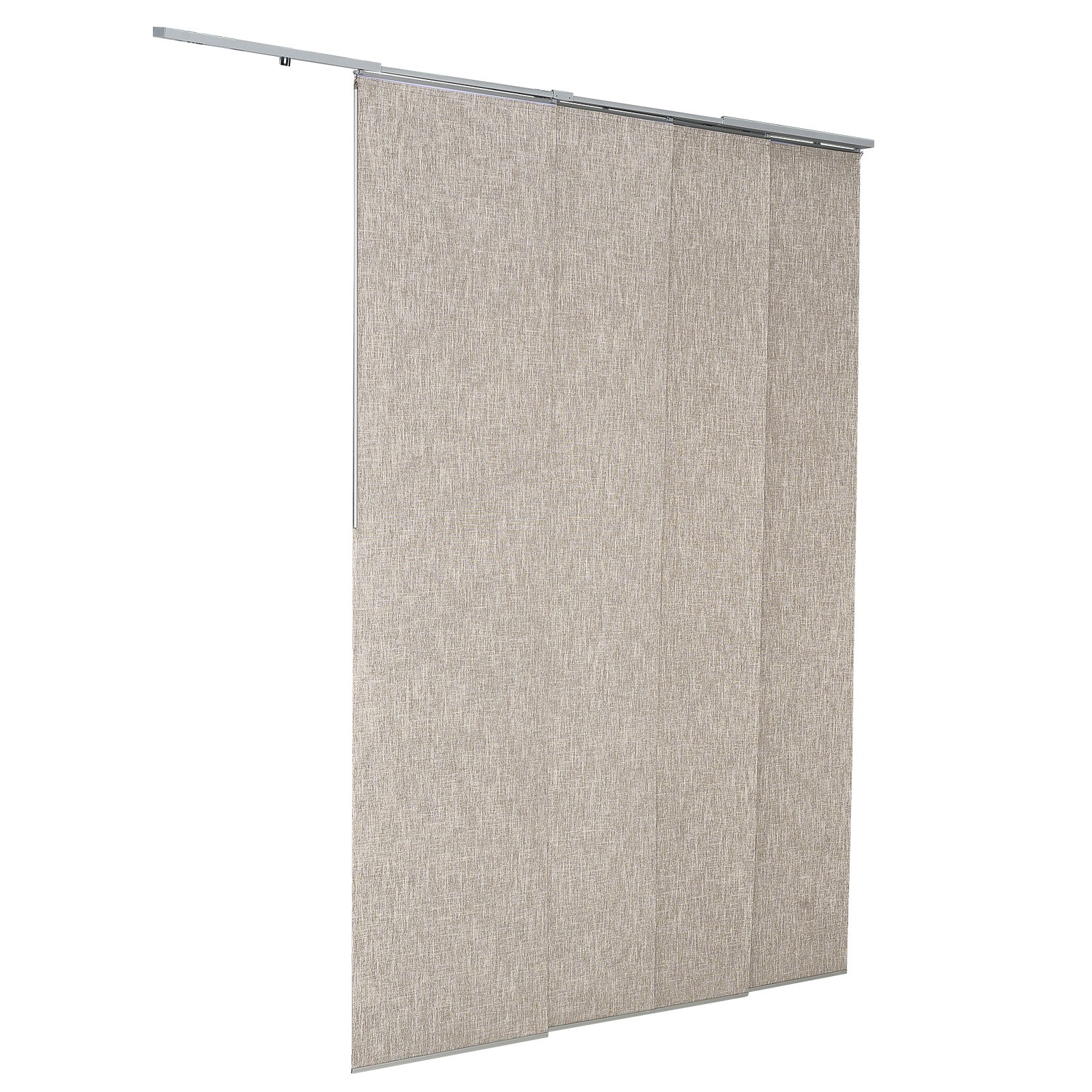 Panel Track Blinds Extendable Track from 45.8 in to 86 in W Trimmable Brown