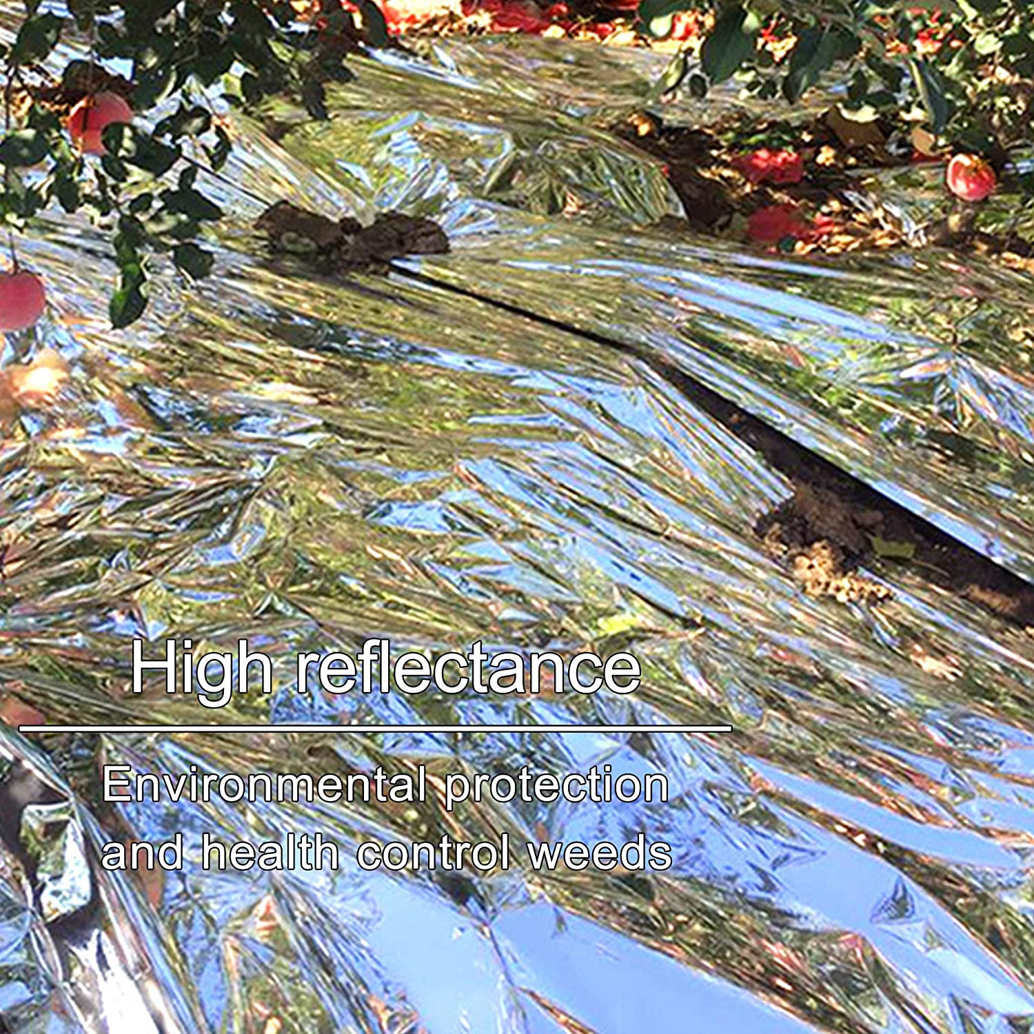 6 Pack Large High Silver Reflective Mylar Film, 83X 63 In, High Reflectivity, Ke