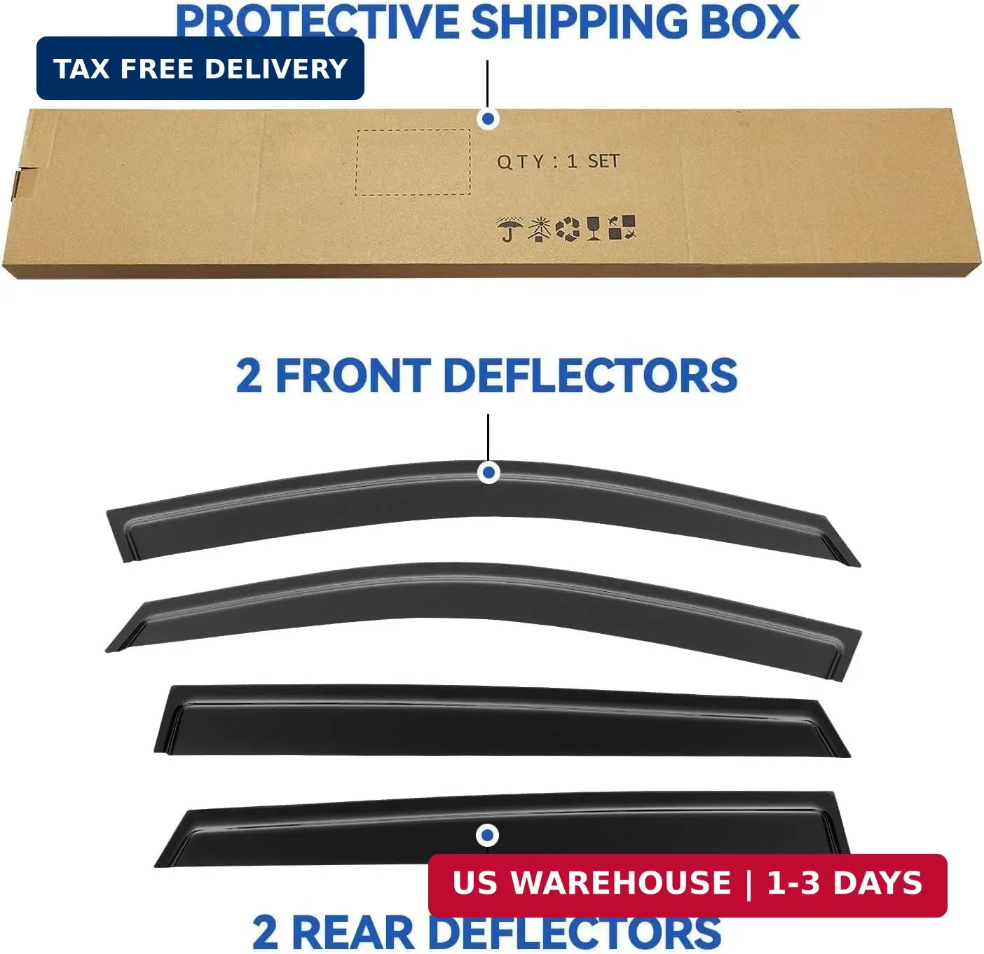 Window Visors Rain Guards Shield for 2020 2021 2022 2023 2024 2025 Subaru Outbac