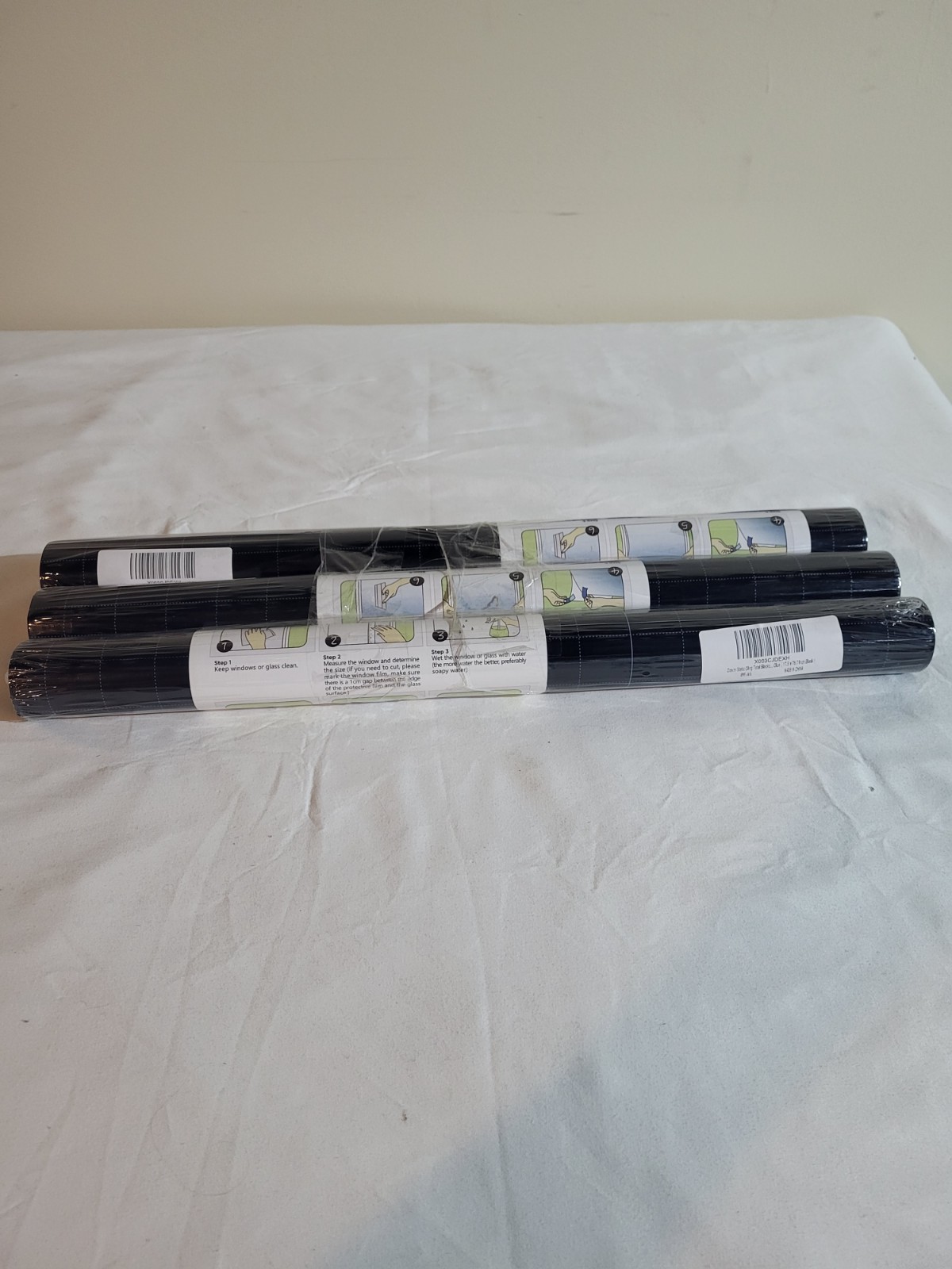 Window Film Tint Heat Cont Self Adhesive Black 3 Rolls 17.5″ x 78.7″