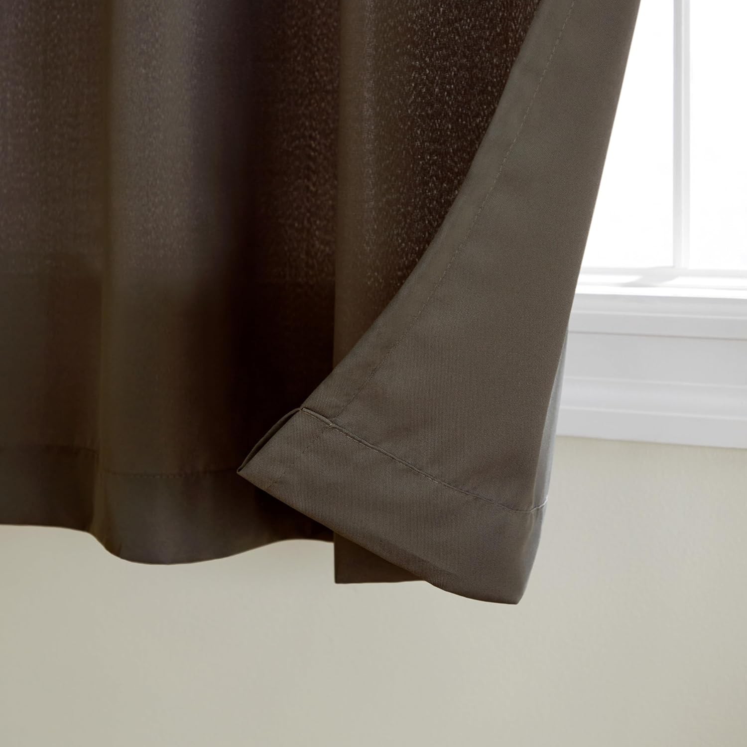 Cabana Solid Curtains 54″x84″ Chocolate, Grommet Top, Water Repellent, 2-Pack