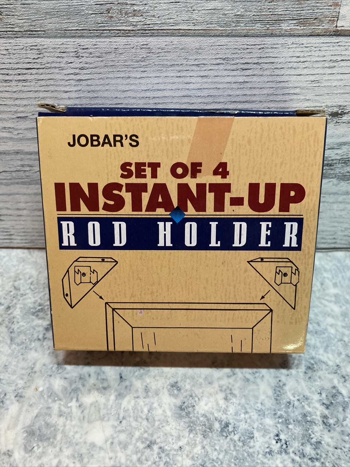 INSTANT-UP Curtain Rod Holder by Jobar’s Set of 4 Covers 2 Doors or Windows NEW