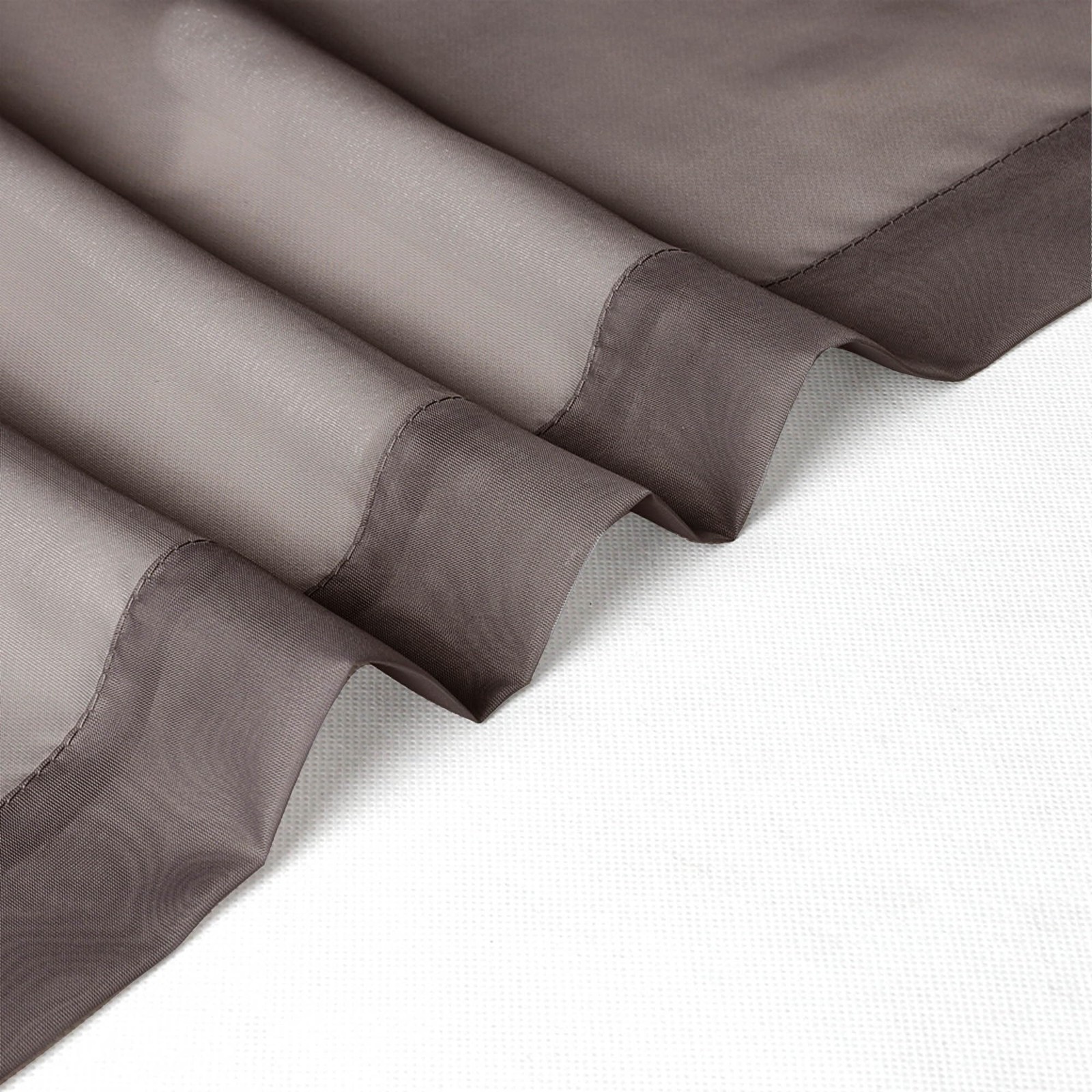 Chocolate Brown Sheer Curtains 54 Inch Long 2 Panels, Light Filtering Rod Poc…