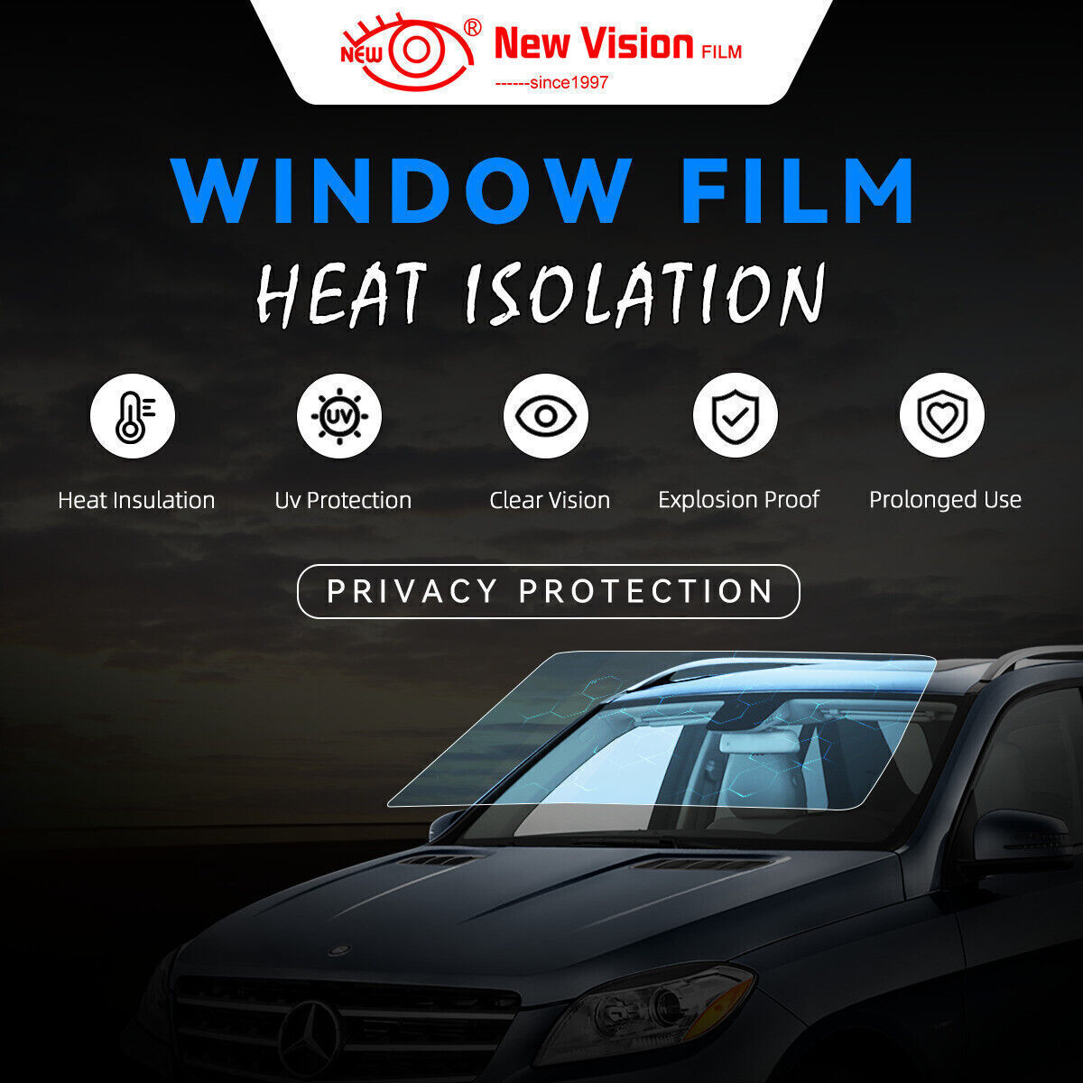 Nano Ceramic Film IRR80% High Heat Resistant Car Sticker Glass Window Tint Foils