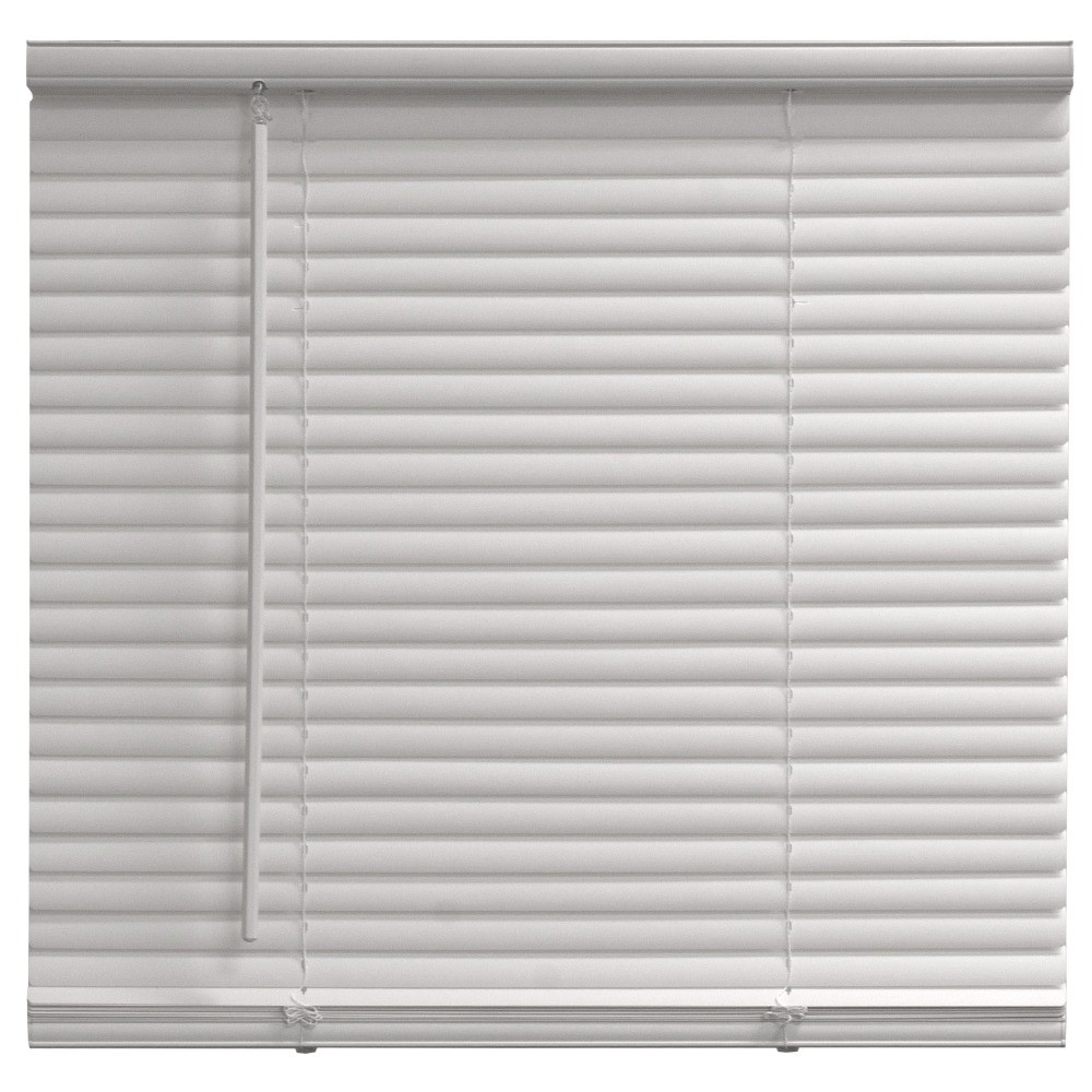 (2 pack) 1″ Cordless Vinyl Light Filtering Mini Blinds, White, 31″ W x 64″ L