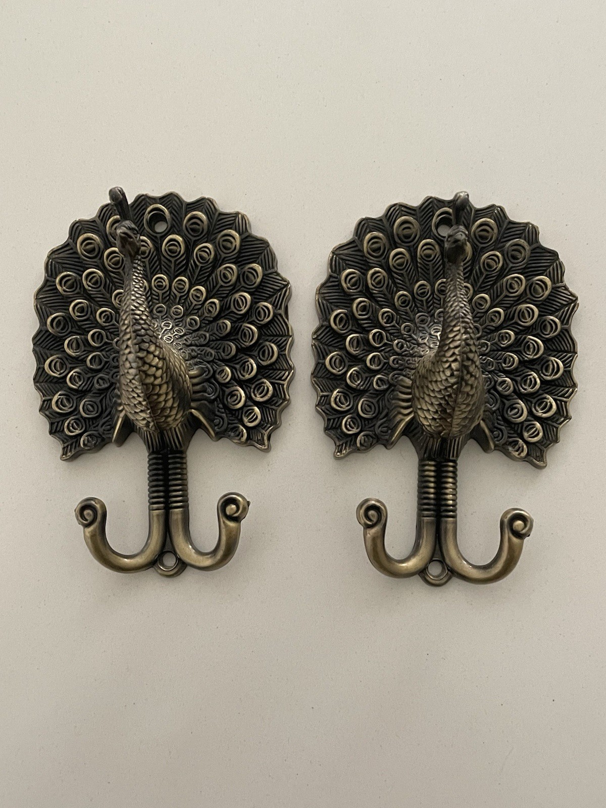 Curtain Tie Holdbacks, Zinc Alloy Wall Hook Hanging, Peacocks