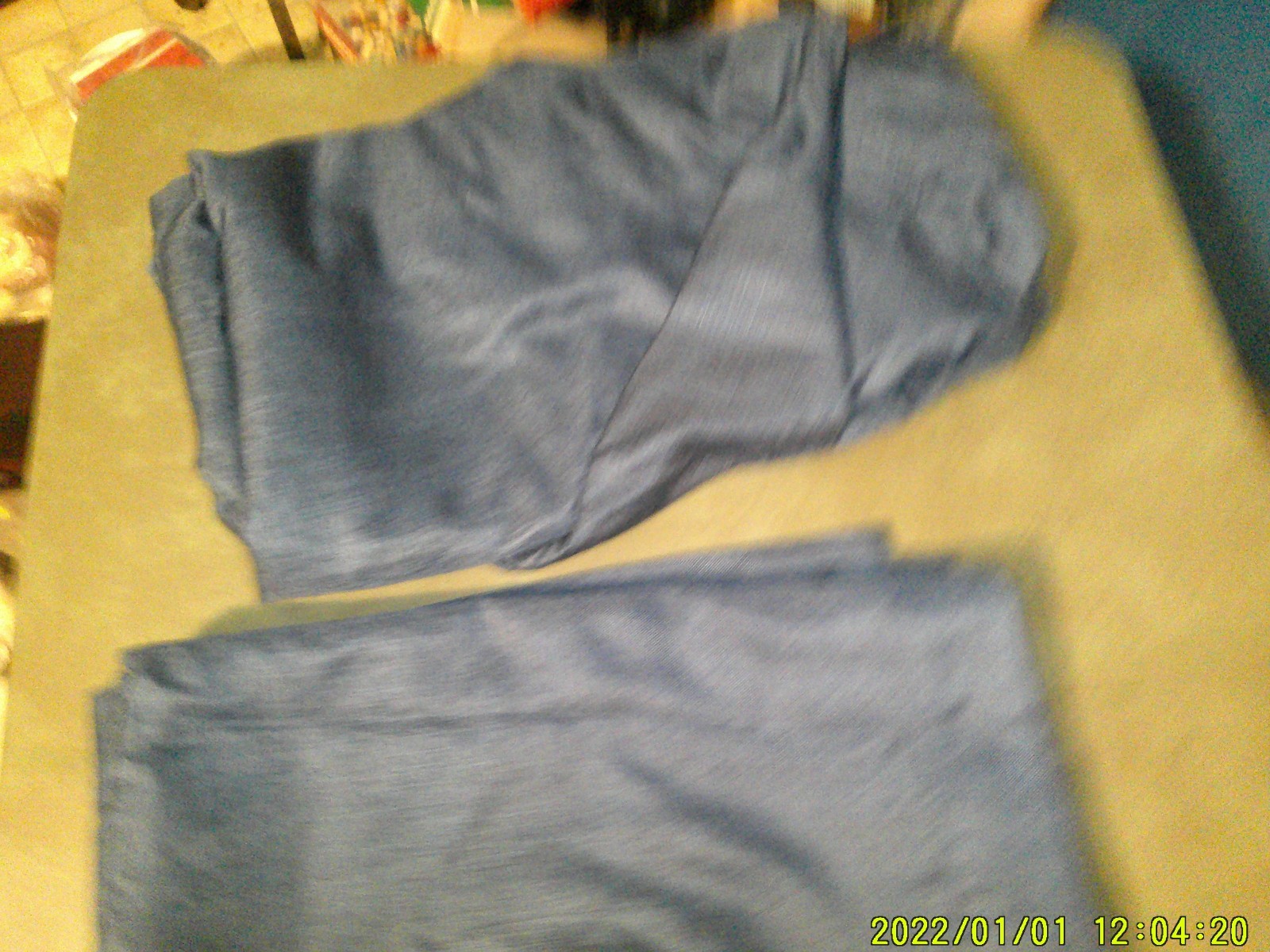 PAIR OF USED ECLIPSE KENLEY INDIGO DARK BLUE CURTAIN PANELS
