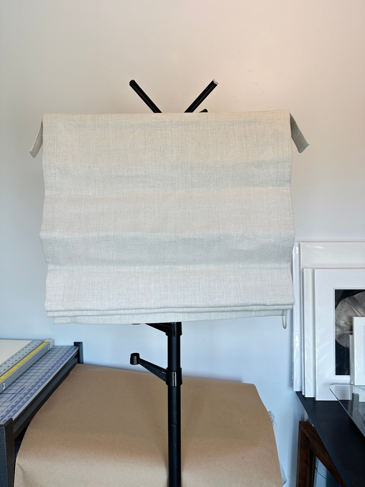 Belgian Linen Roman Shades – 2- Size 35 wide x 45 long 1- Size 24 wide x 36 long