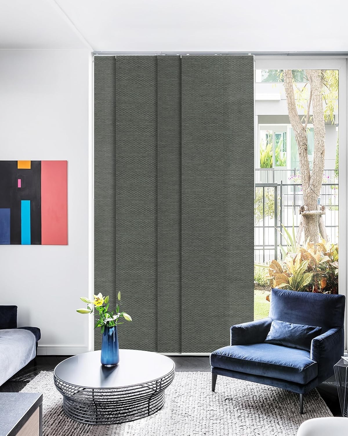 Shimmering Adjustable Sliding Panel Track Blinds, Vertical Window Blinds, Pat…
