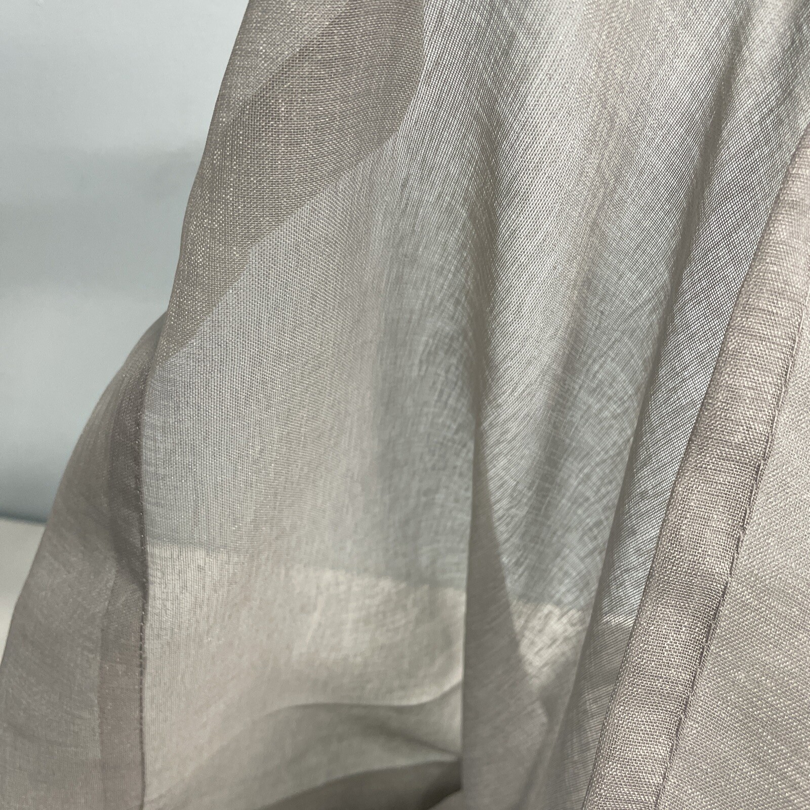 Gray Sheer Curtains 2-PANELS New/Open box Polyester Rod Pocket 52×64