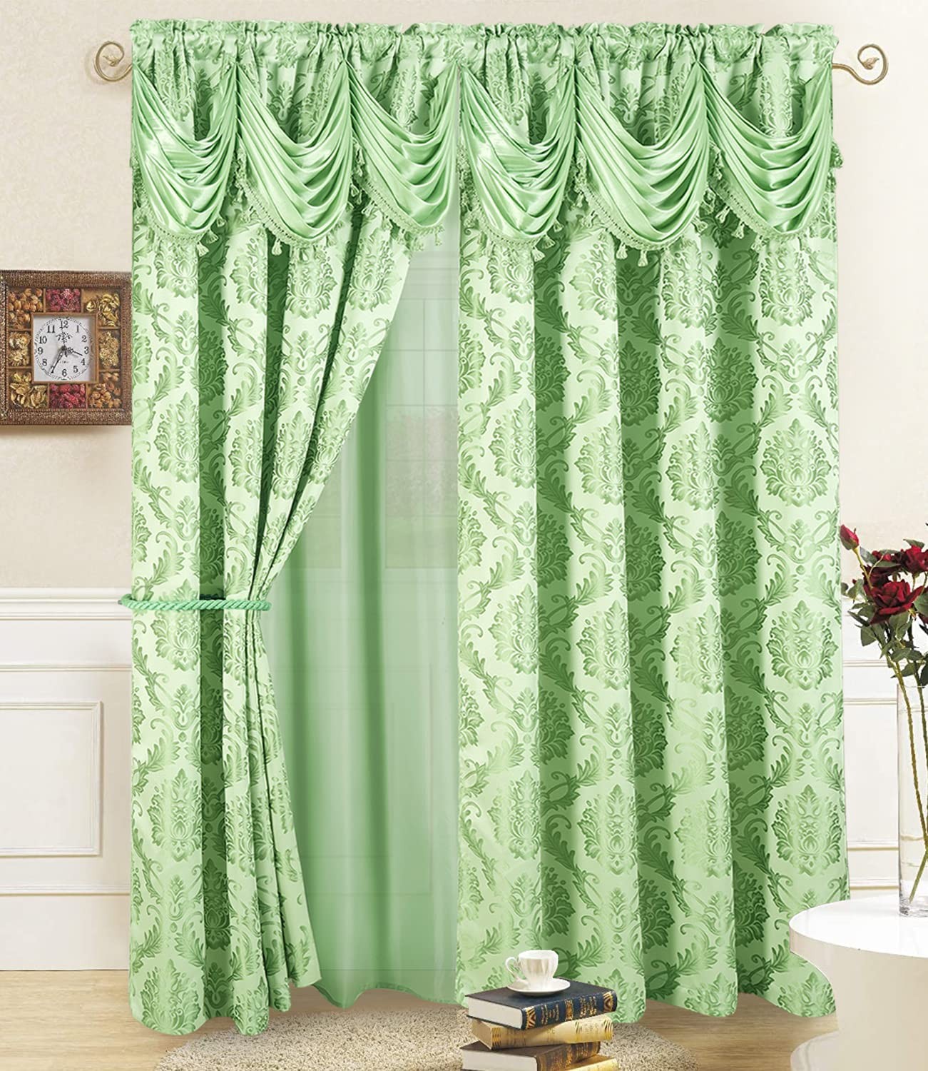 Jacquard Window Curtains for Living Room and Bedroom 54 W x 84 L Inches – 2 P…