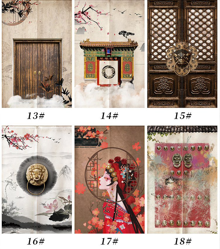 80X120cm Door Curtain Room Divider Linen Cotton Japanese Noren Home Decor Retro