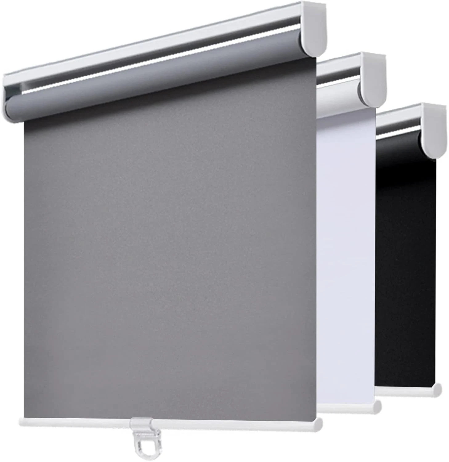 AOSKY Blackout Roller Shades Cordless. 30” W x 72” H. Gray Open Box