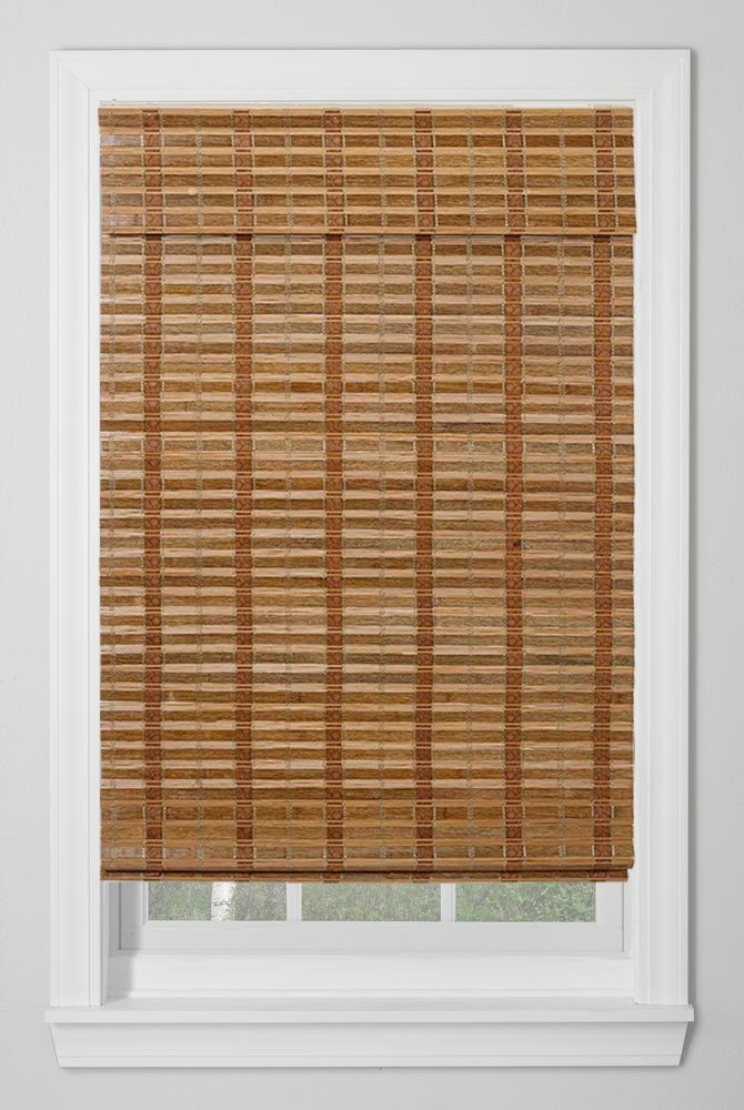TJ Global Cordless Bamboo Window Blind Sun Shade, Light Filtering Roman…