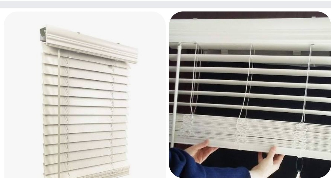 Cordless 2” Faux Wood Blinds/ White X2 Last Day For This Sale