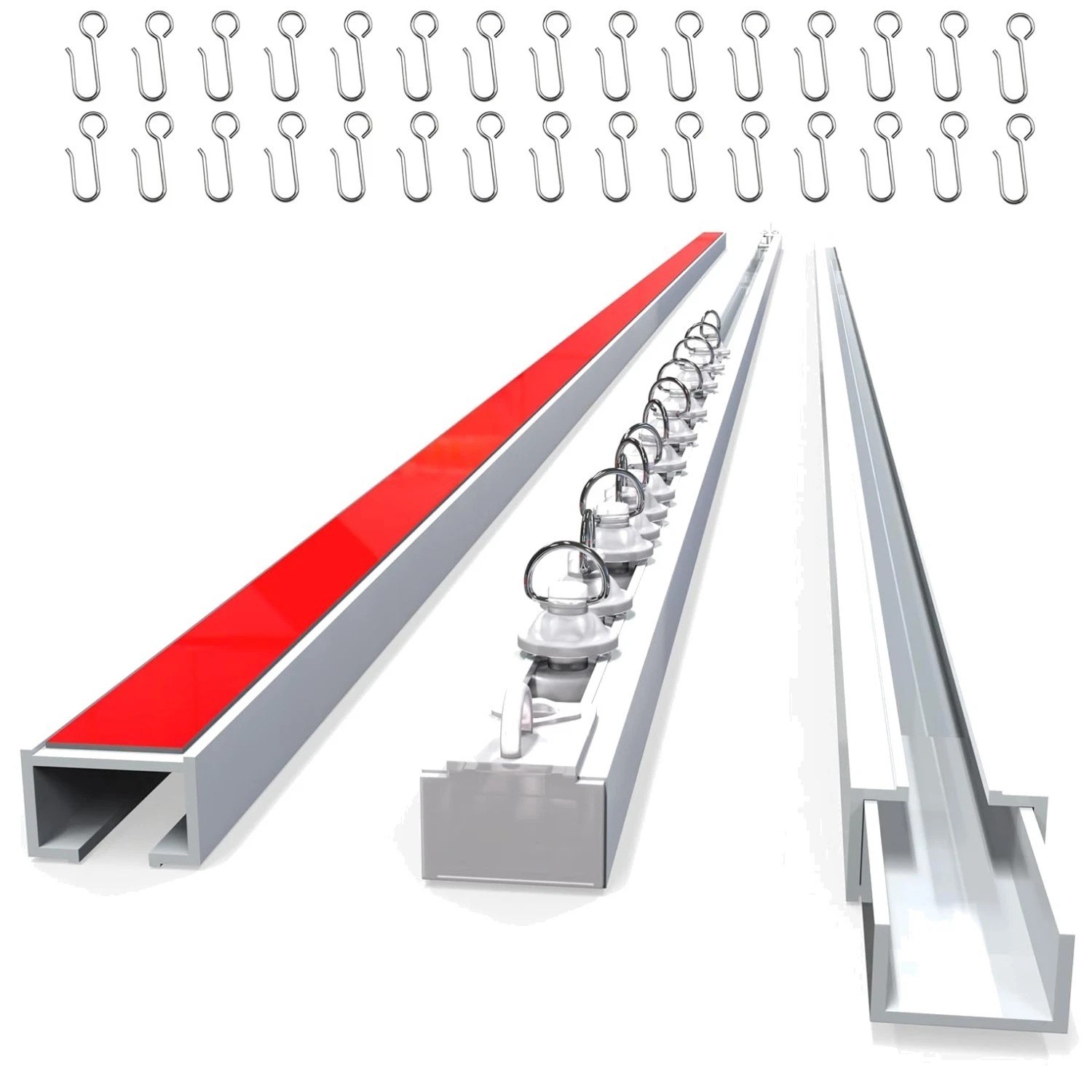 Adhesive Curtain Track 16.4ft | Easy Ceiling Installation