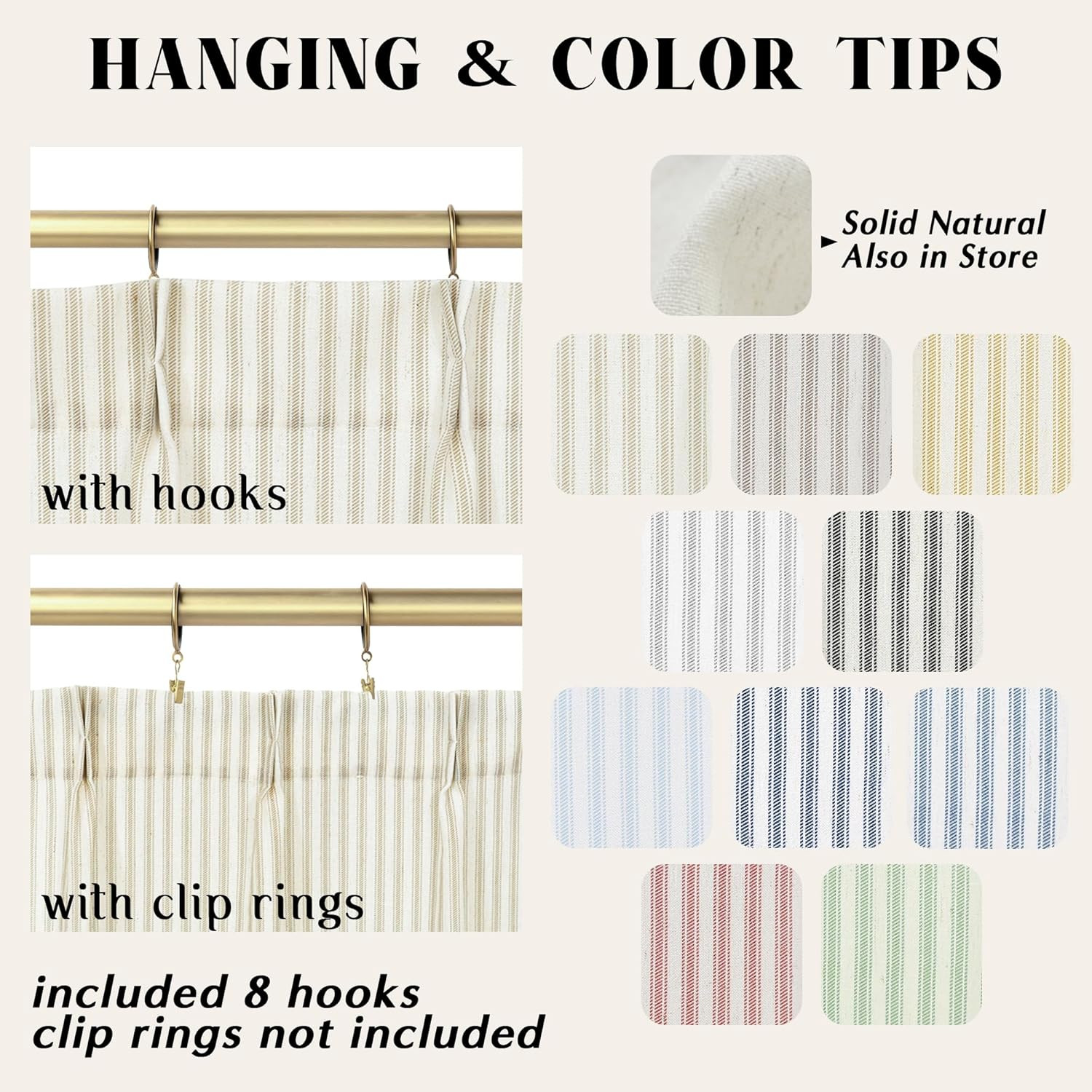 Kitchen Window Curtains over Sink 24 Inch Length Sets,Rustic Country Pinch Pleat