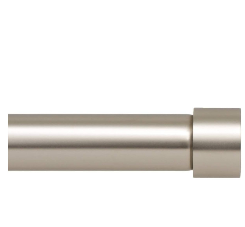 Ivilon Drapery Treatment Window Curtain Rod Set 72 -144″ 1″ SATIN NICKEL Wall