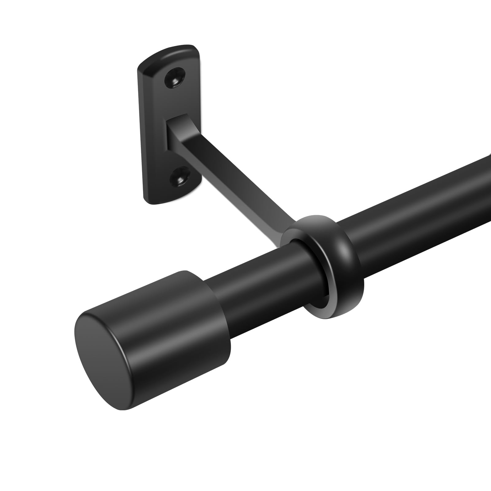 Curtain Rods for Windows 72 to 144 Inches, Adjustable 1 32″ 144″, Black