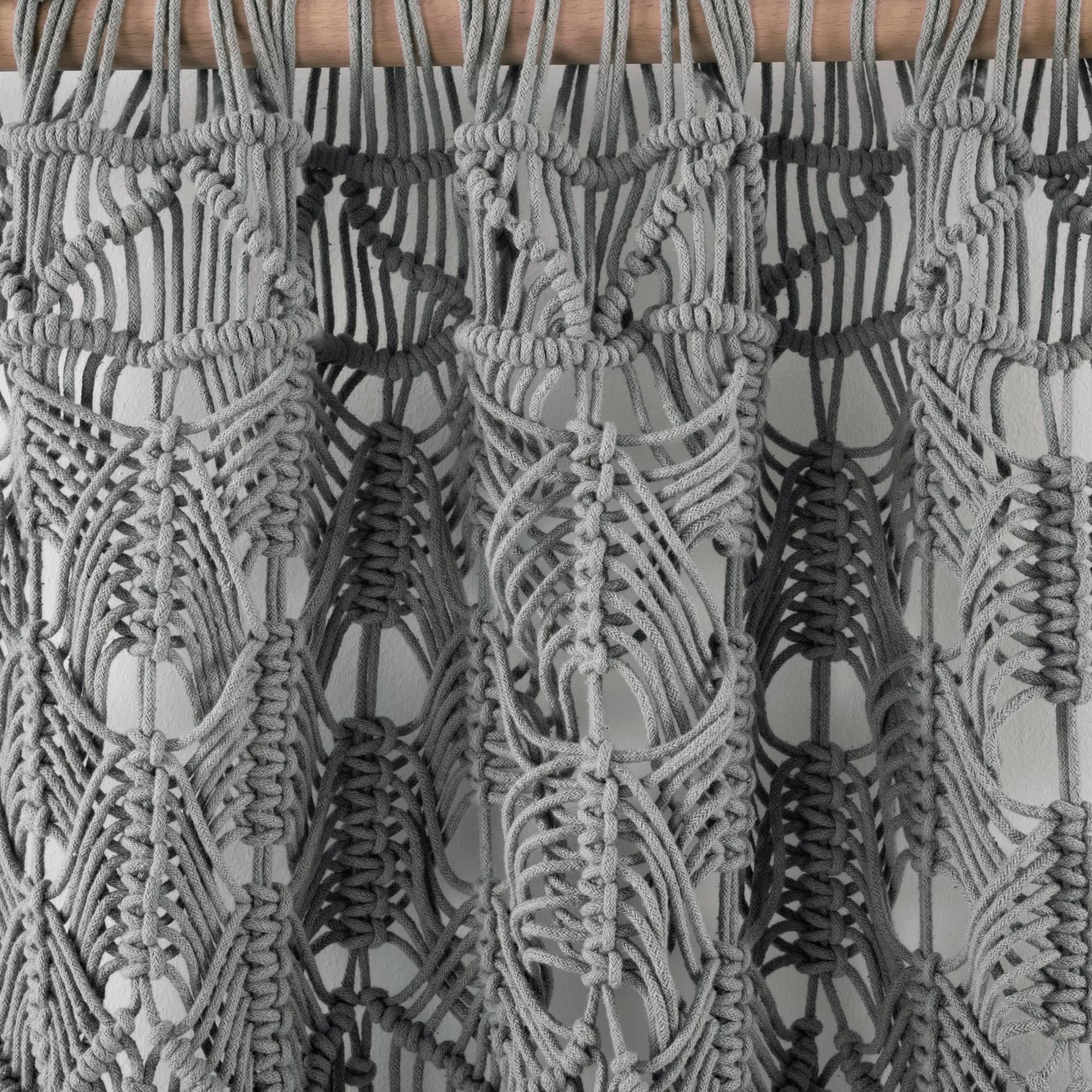 Lush Decor Boho Macrame Tassel Cotton Window Curtain Panel Single 40″ W x 84″ L-