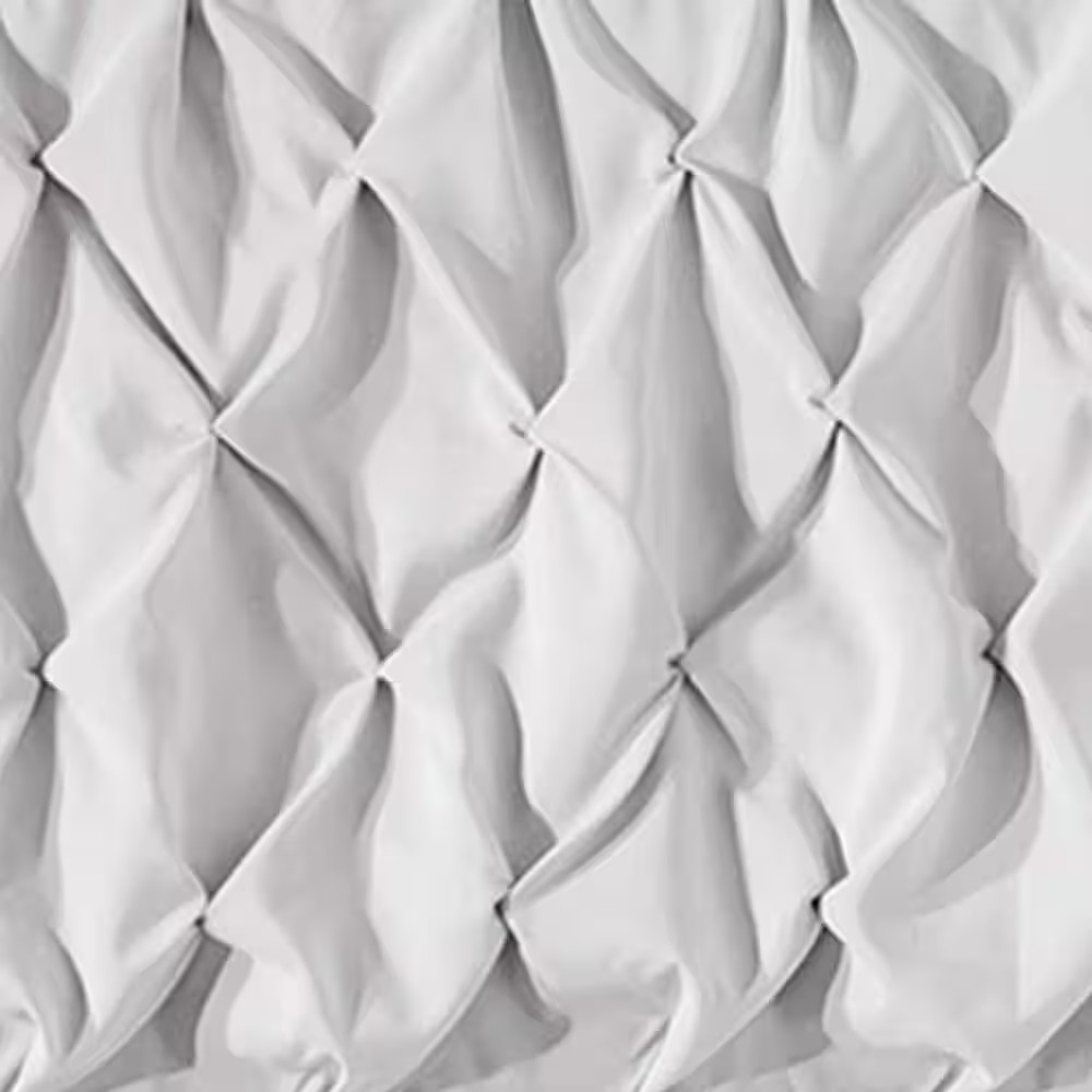 Carmen White Solid Color Rod Pocket Light-Filtering Curtain Valance, 60 In. X 20